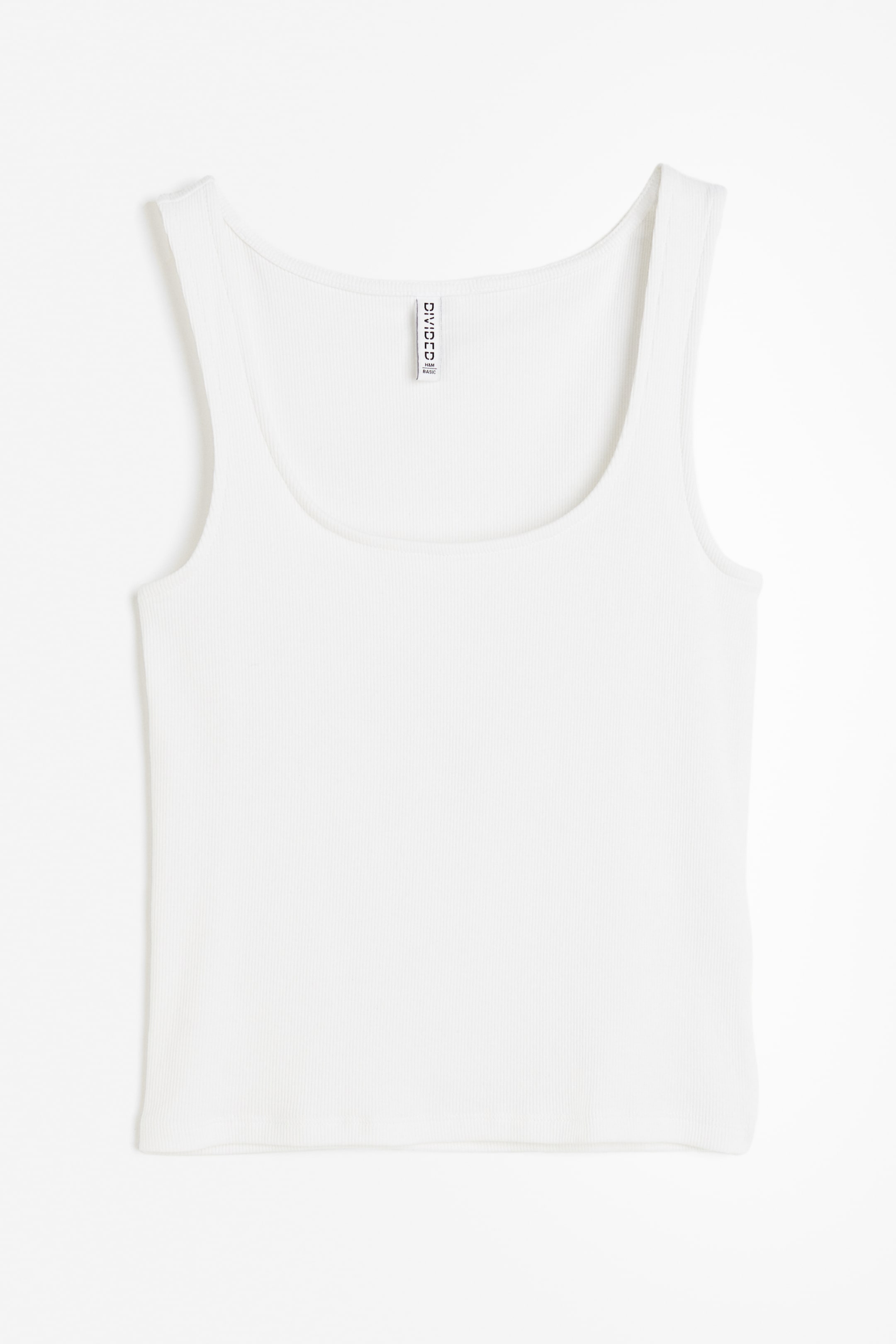 View larger image: Ribbed vest top - White - Ladies | H&M IN 1