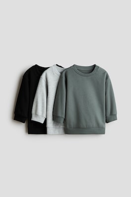 3-pack sweatshirt i bomull