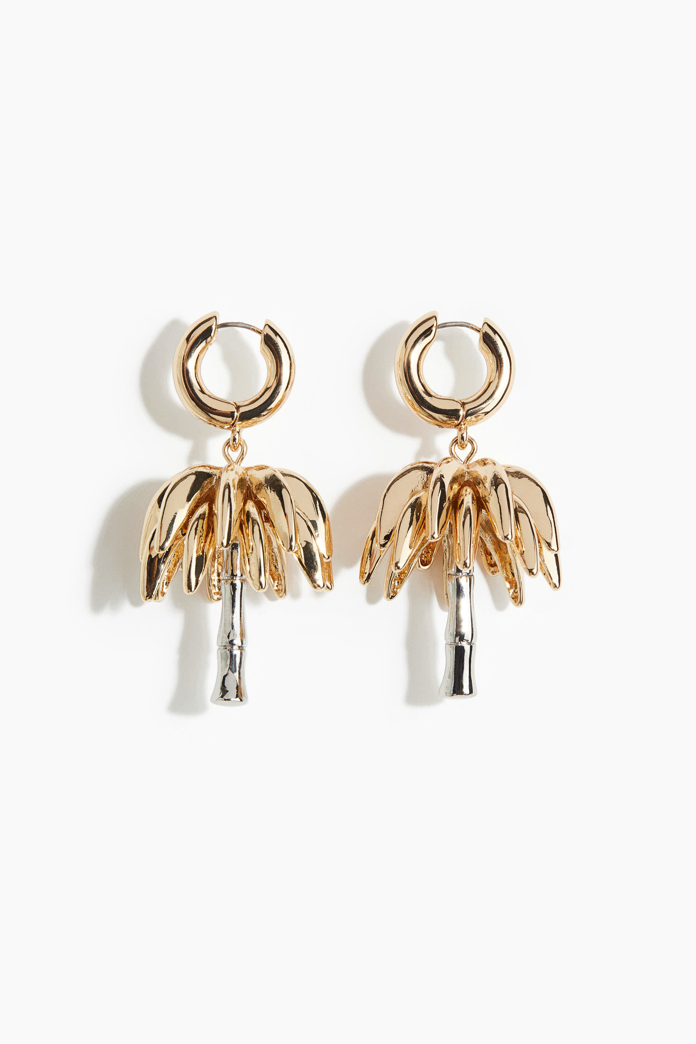 Oorbellen met palmboom - Goudkleurig/zilverkleurig