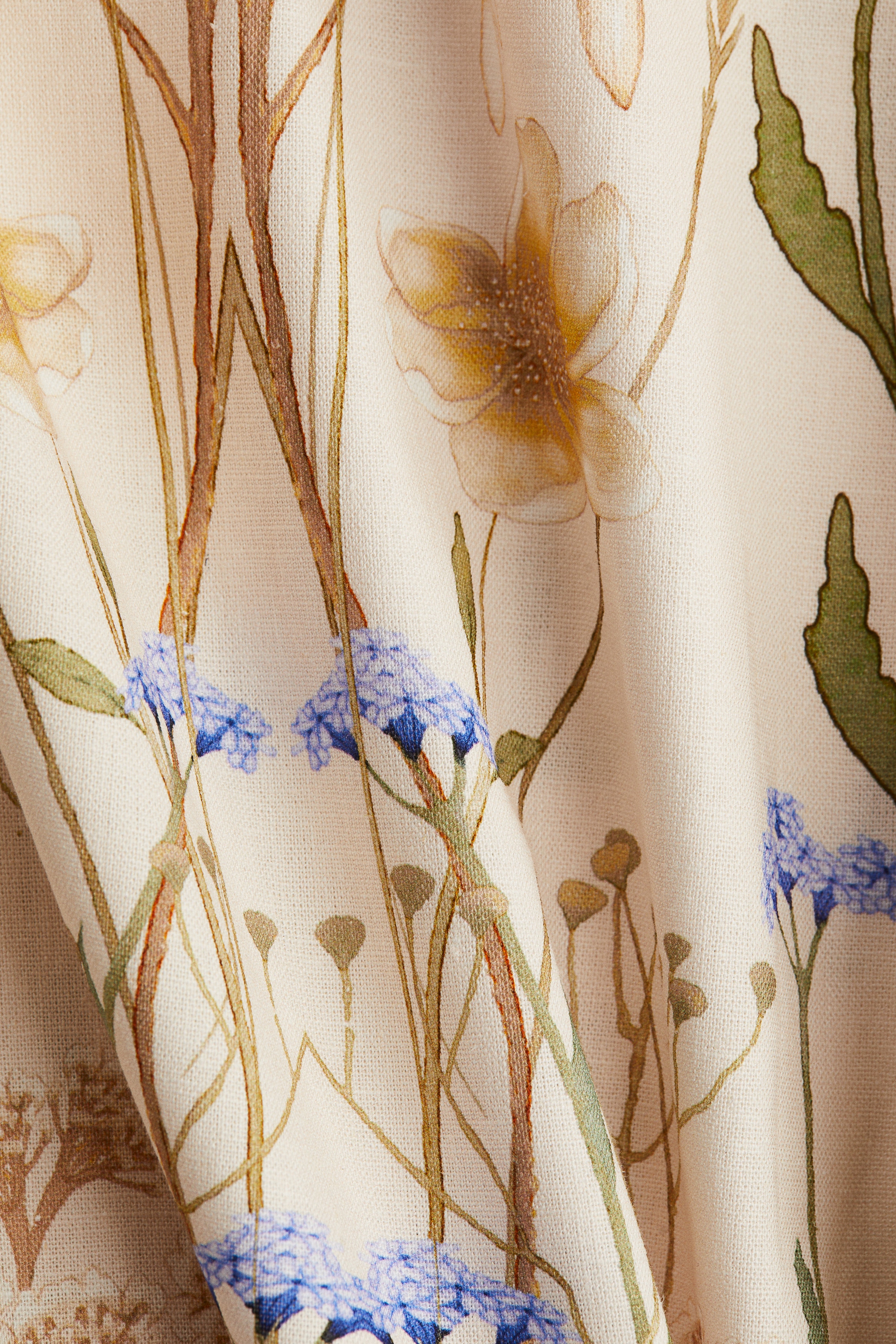 Linen-blend dress