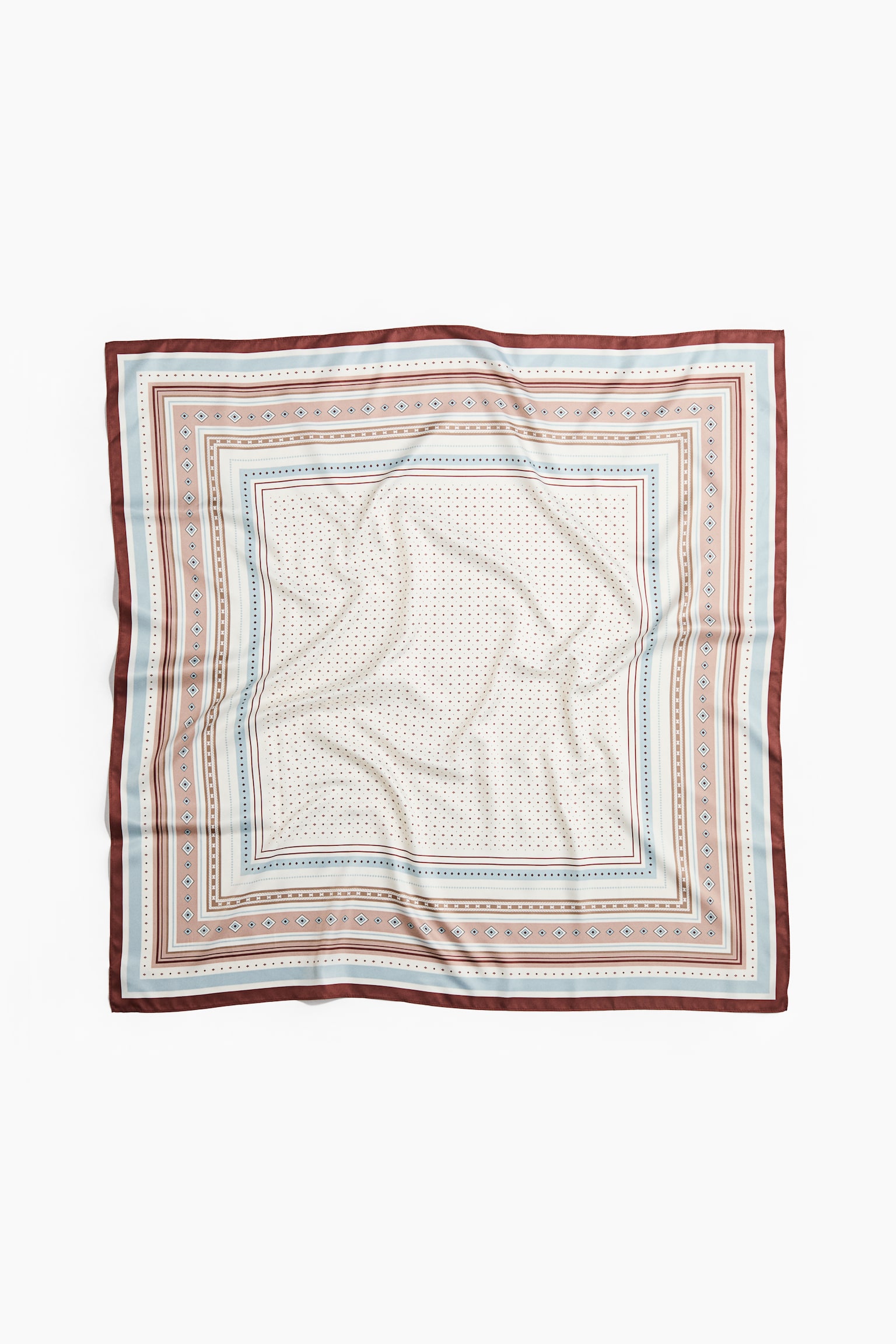 패턴 스카프 - 화이트/다크 블루 패턴/레드/다크 레드/브라운/라이트 블루 스트라이프/러스트 레드/옐로/카키 그린/패턴/베이지/패턴