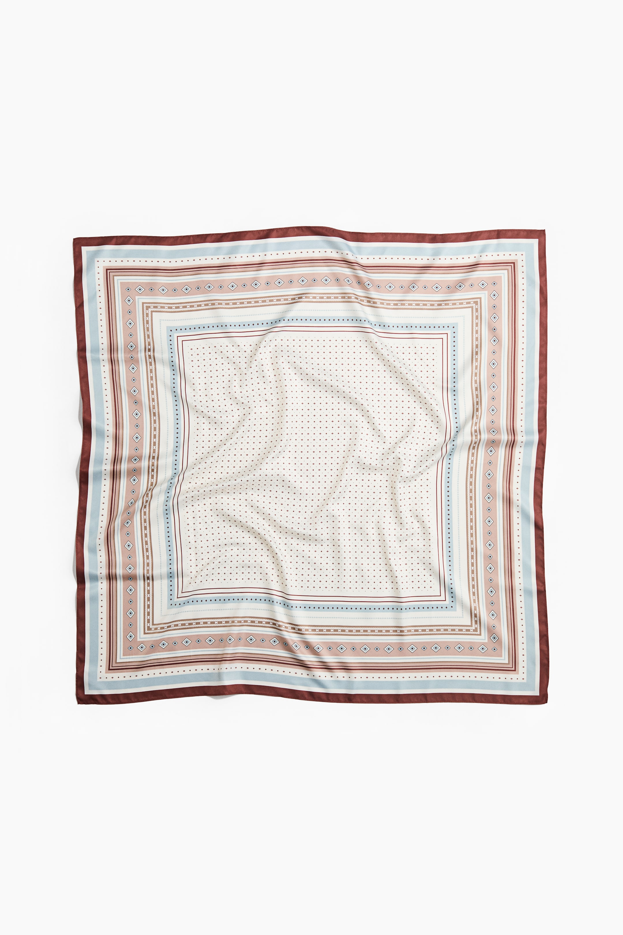 拡大画像を表示: パターンスカーフ - ホワイト/ダークブルーパターン - レディース | H&M JP 1