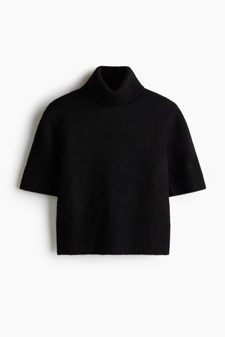 Knit Turtleneck Top Black Ladies H&M US