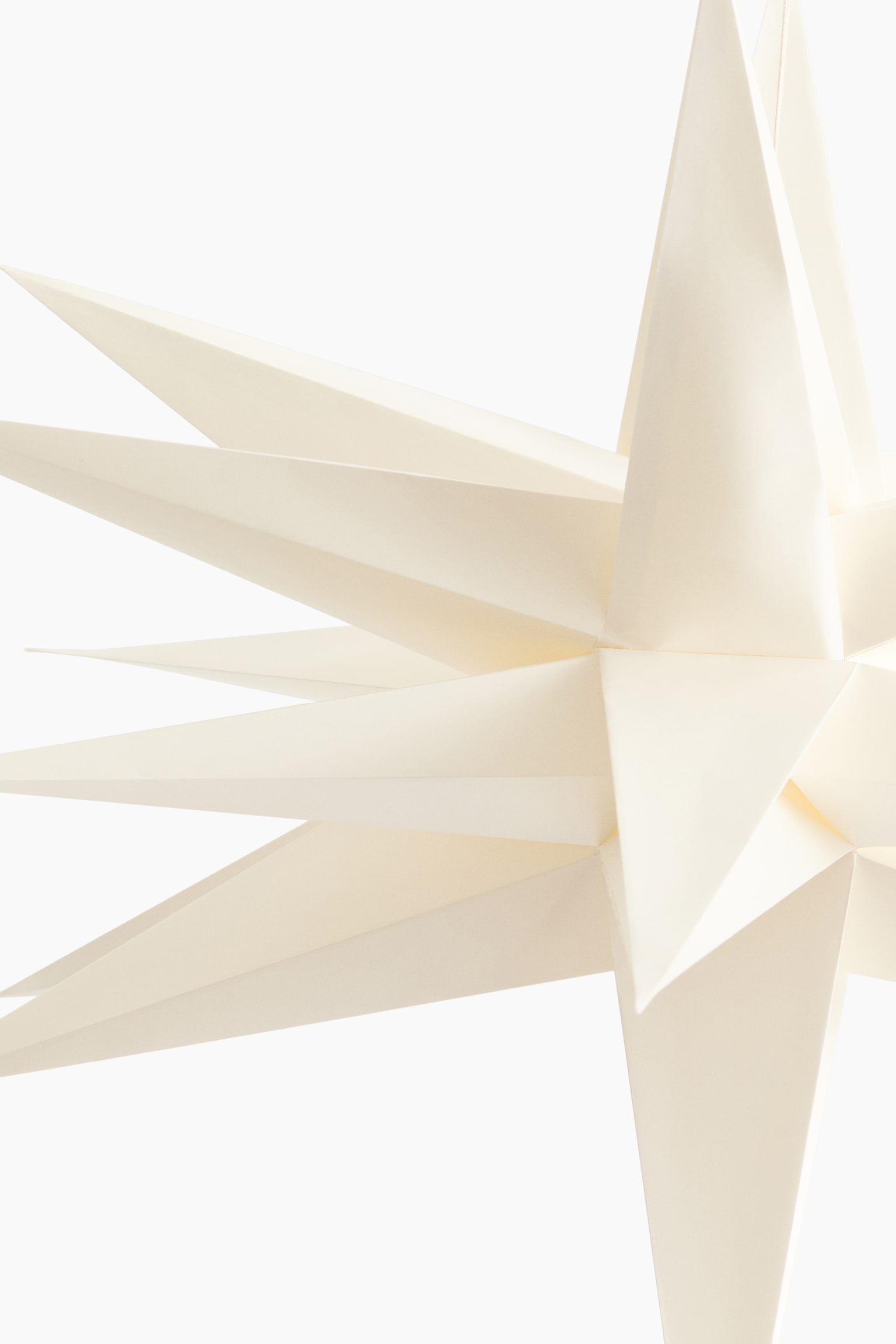 Abat-jour étoile en papier - Crème - 3