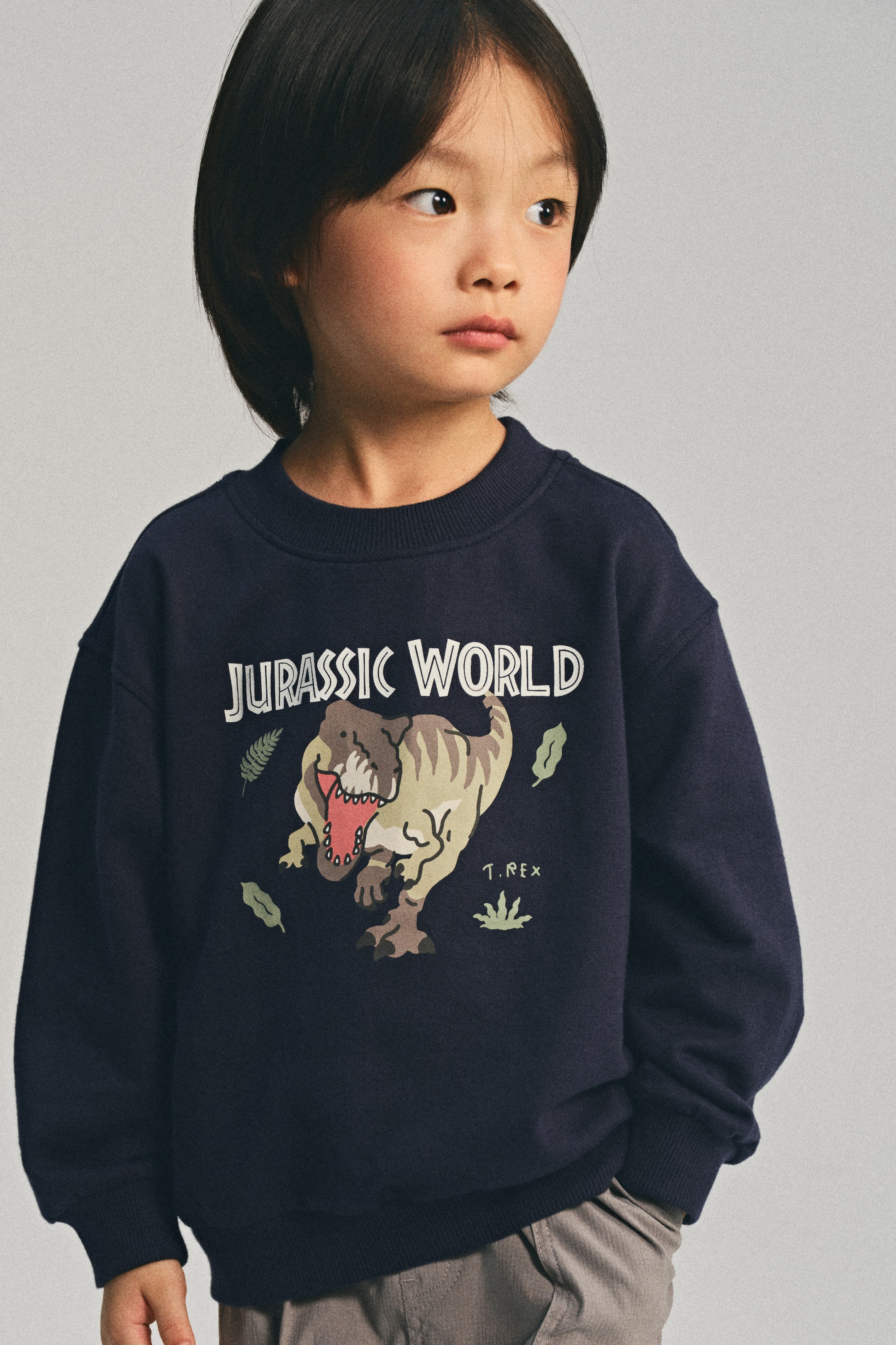 拡大画像を表示: プリントデザインスウェットシャツ - ネイビーブルー／ジュラシック・ワールド | H&M JP 2