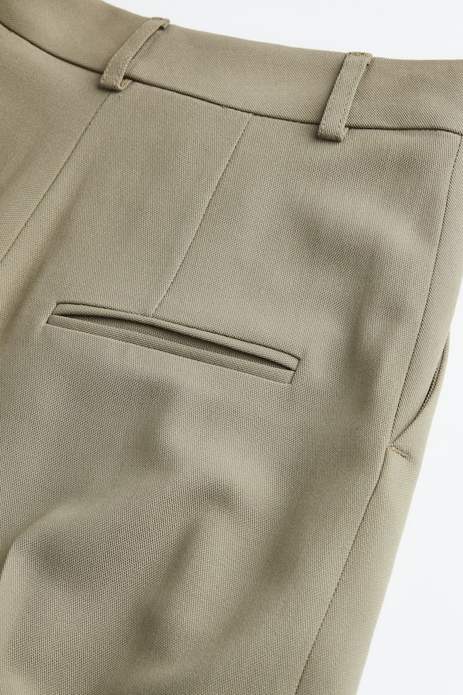Stylede bukser i uldblanding - Salviegrøn/Sort - 4