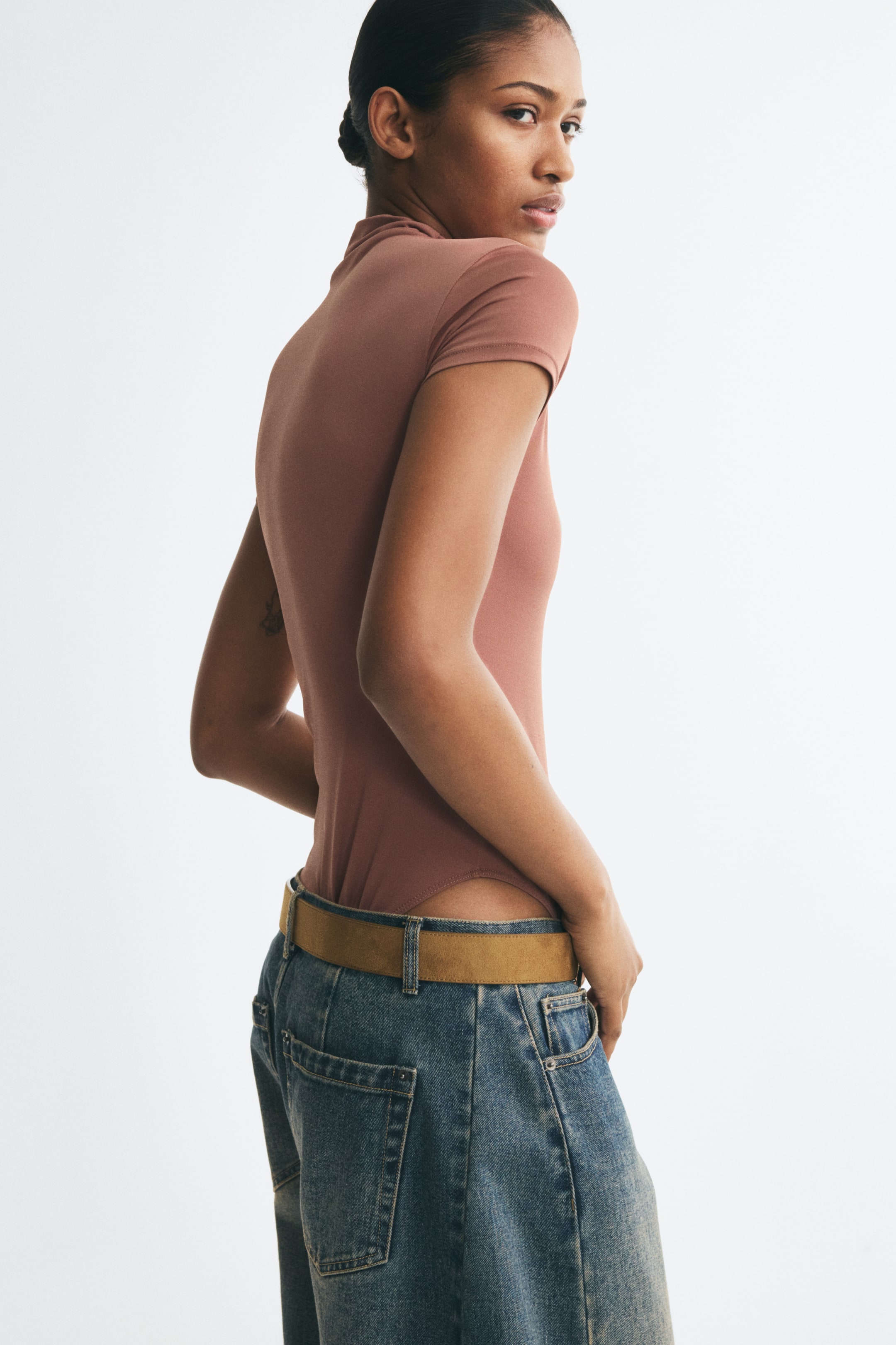 View larger image: Turtleneck jersey body - Terracotta - Ladies | H&M 1