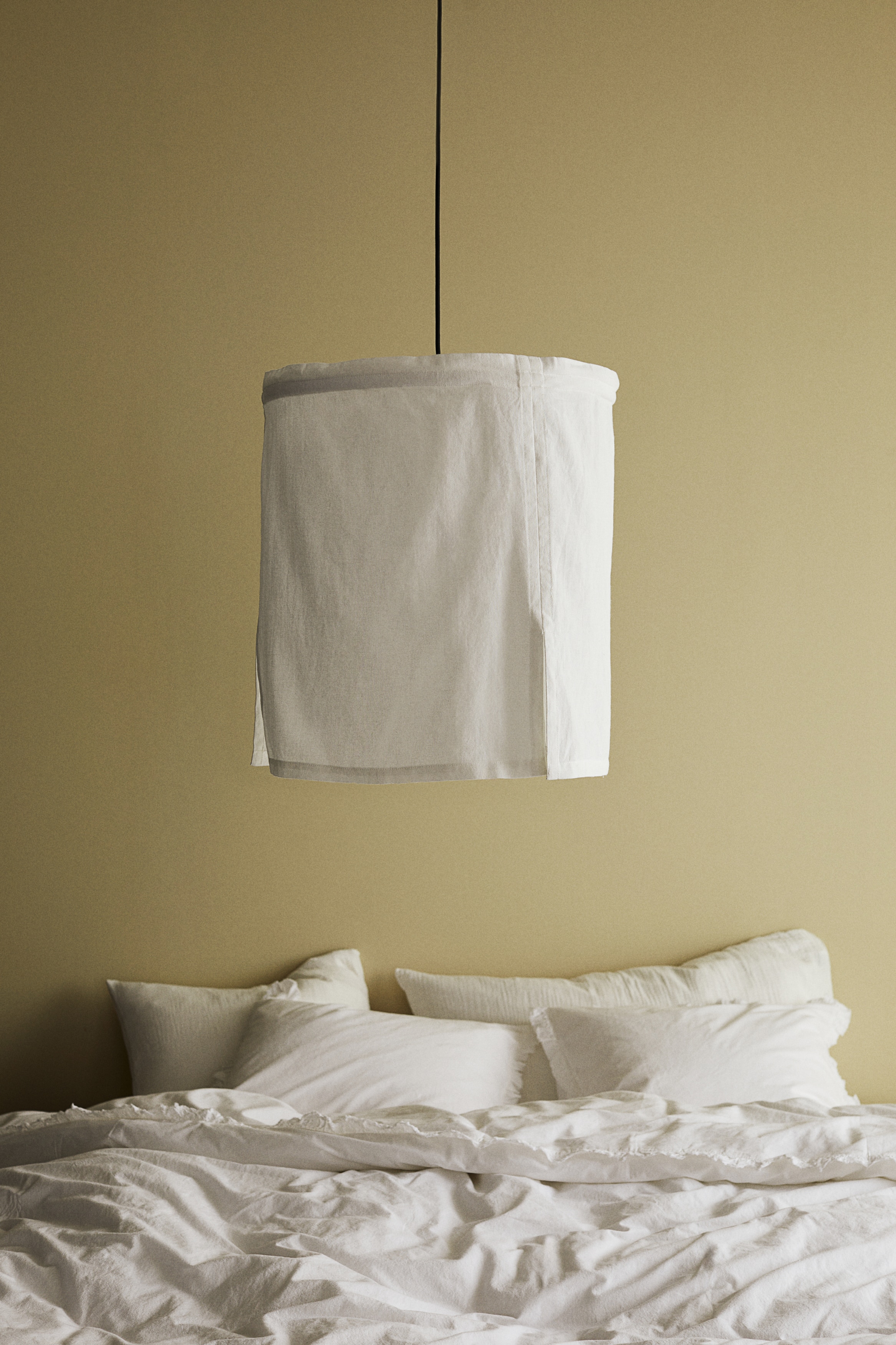 Lampe suspendue en coton - Crème