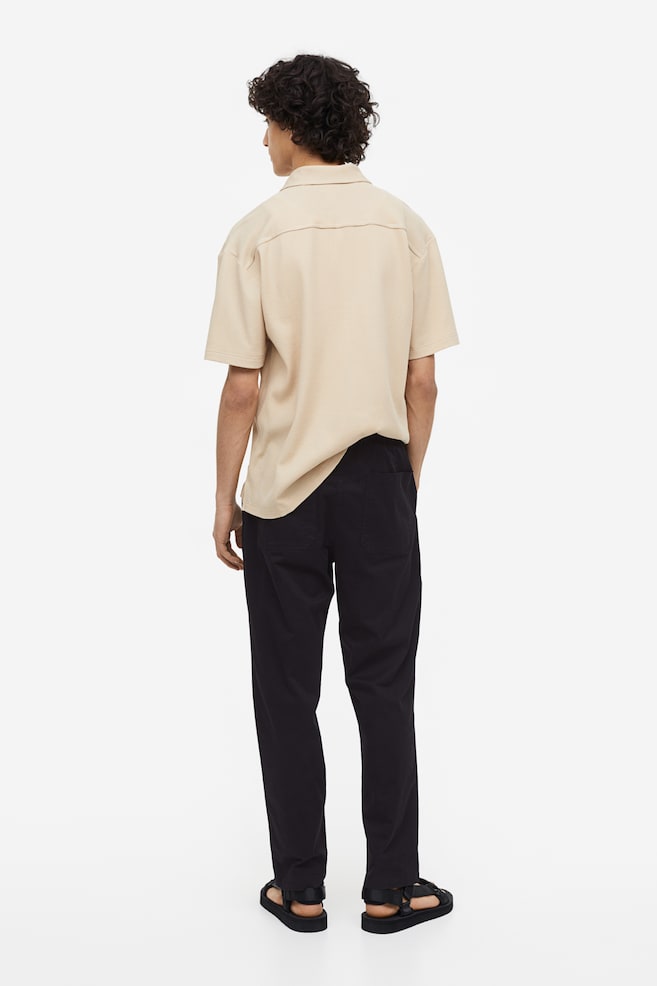 Relaxed Fit Twill pull-on trousers - Black/Light beige/Beige/Khaki green/dc - 4