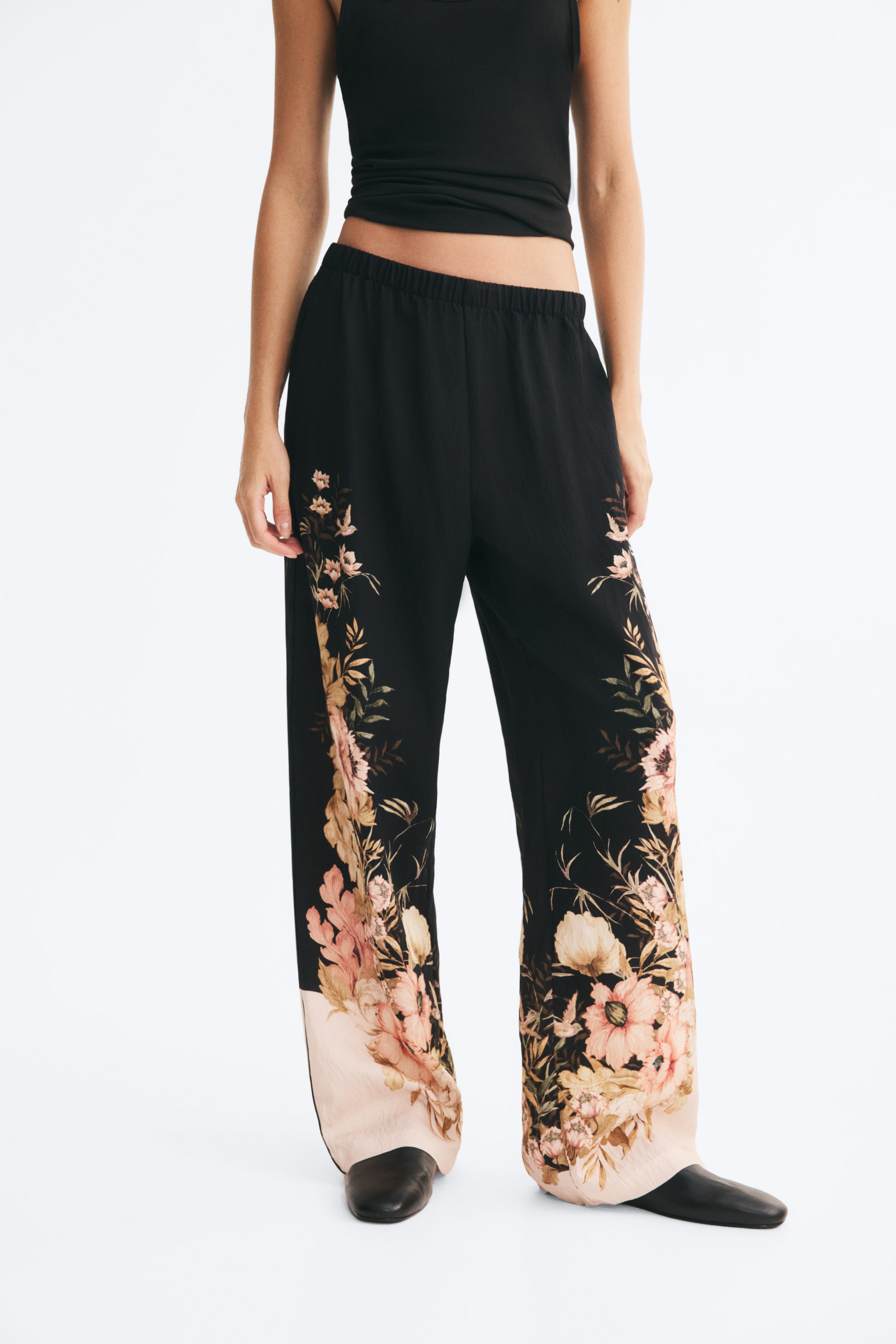 Viscose-Blend Pull-On Pants