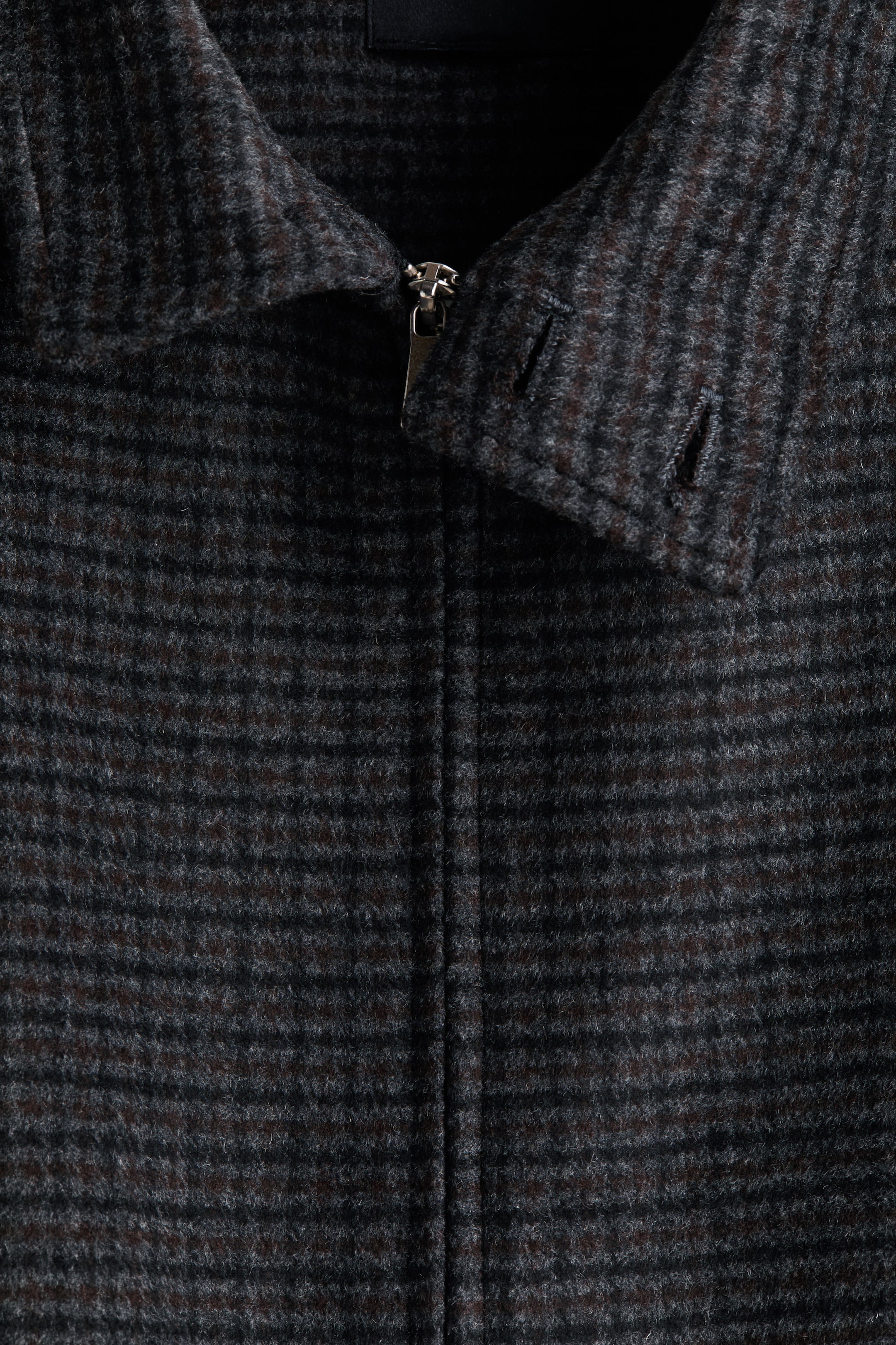 Stand-Up Collar Wool-Blend Jacket