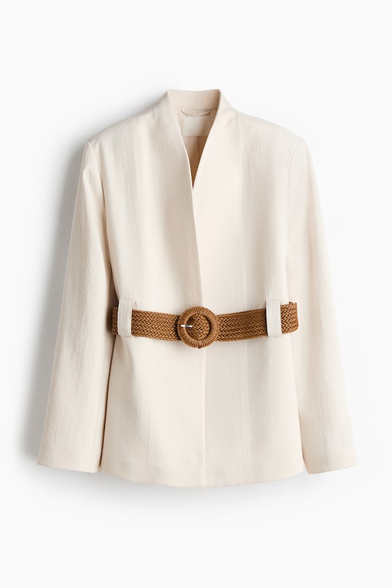 Женские куртки H&M Belted Lapelless Jacket