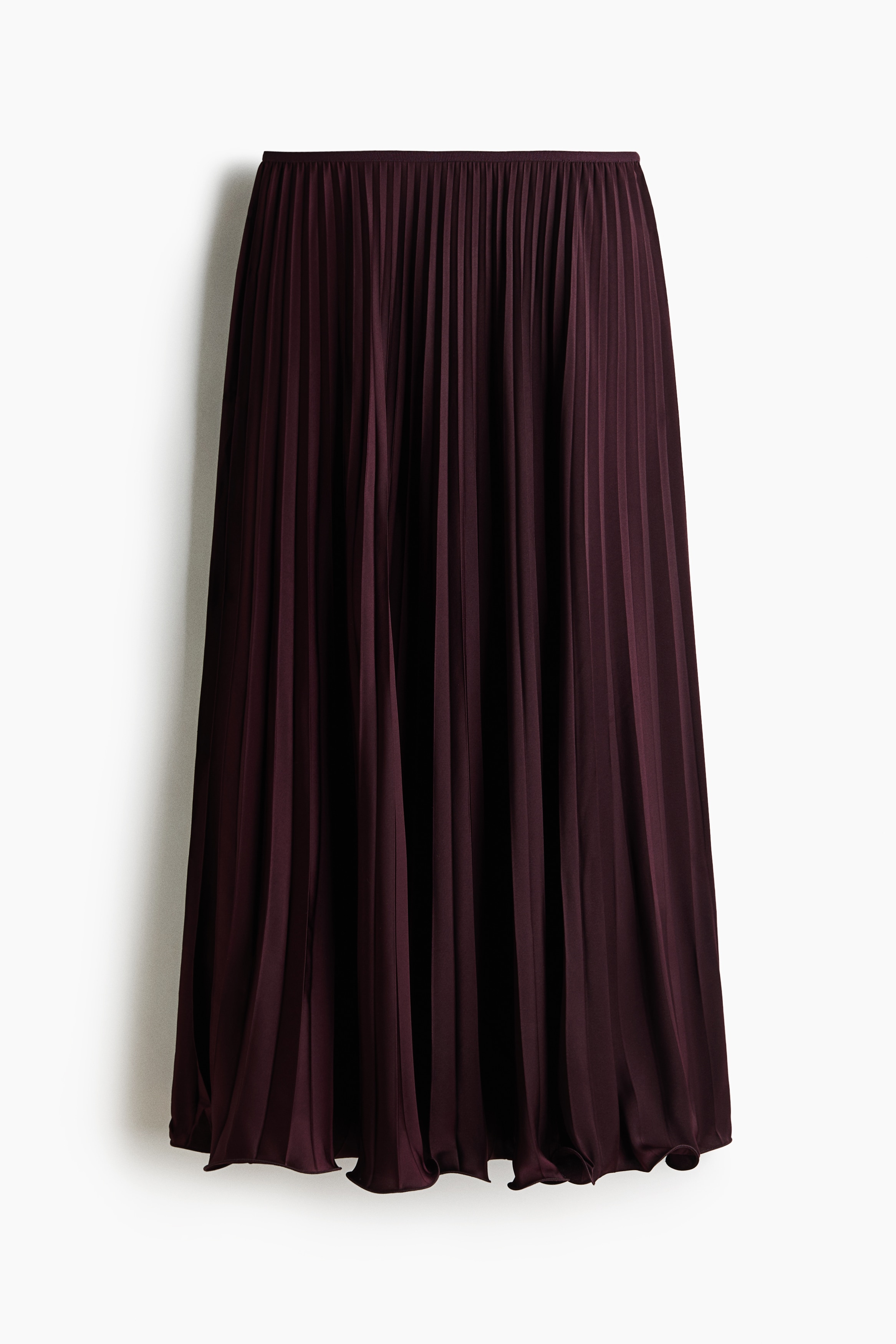 Pleated maxi skirt - Burgundy