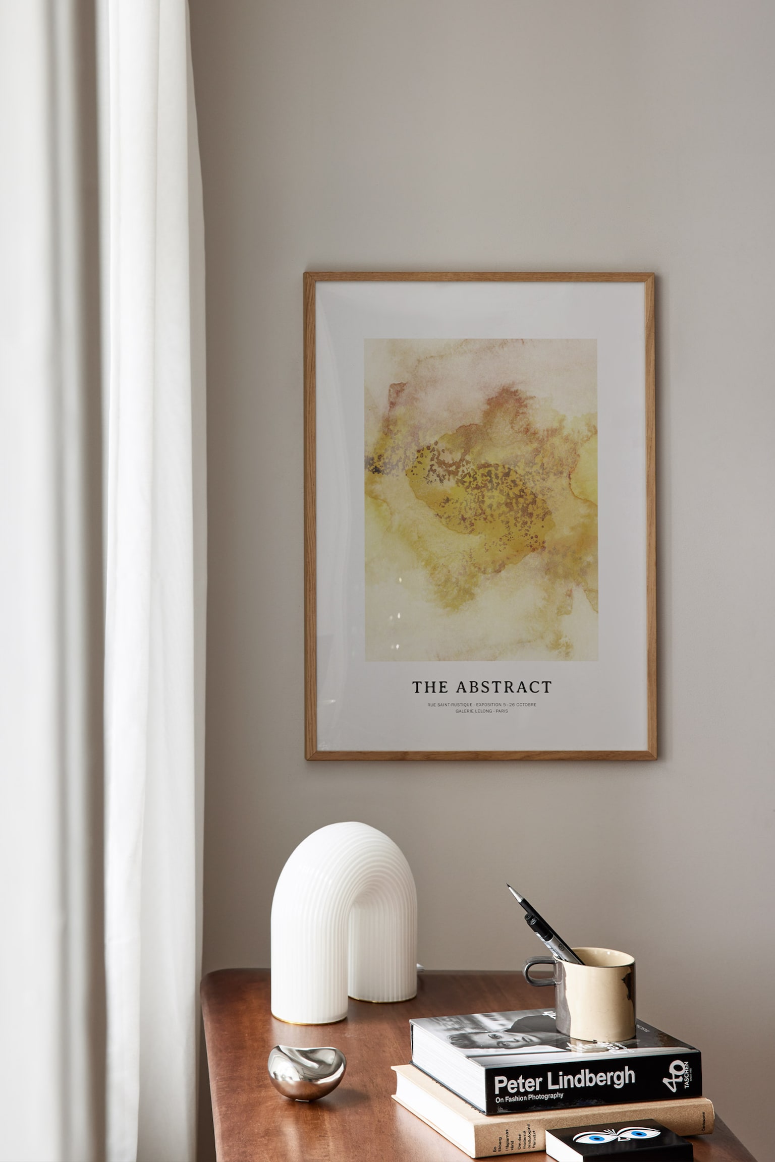 Abstrakt Poster - Amber Mist/Twin Waves - 2