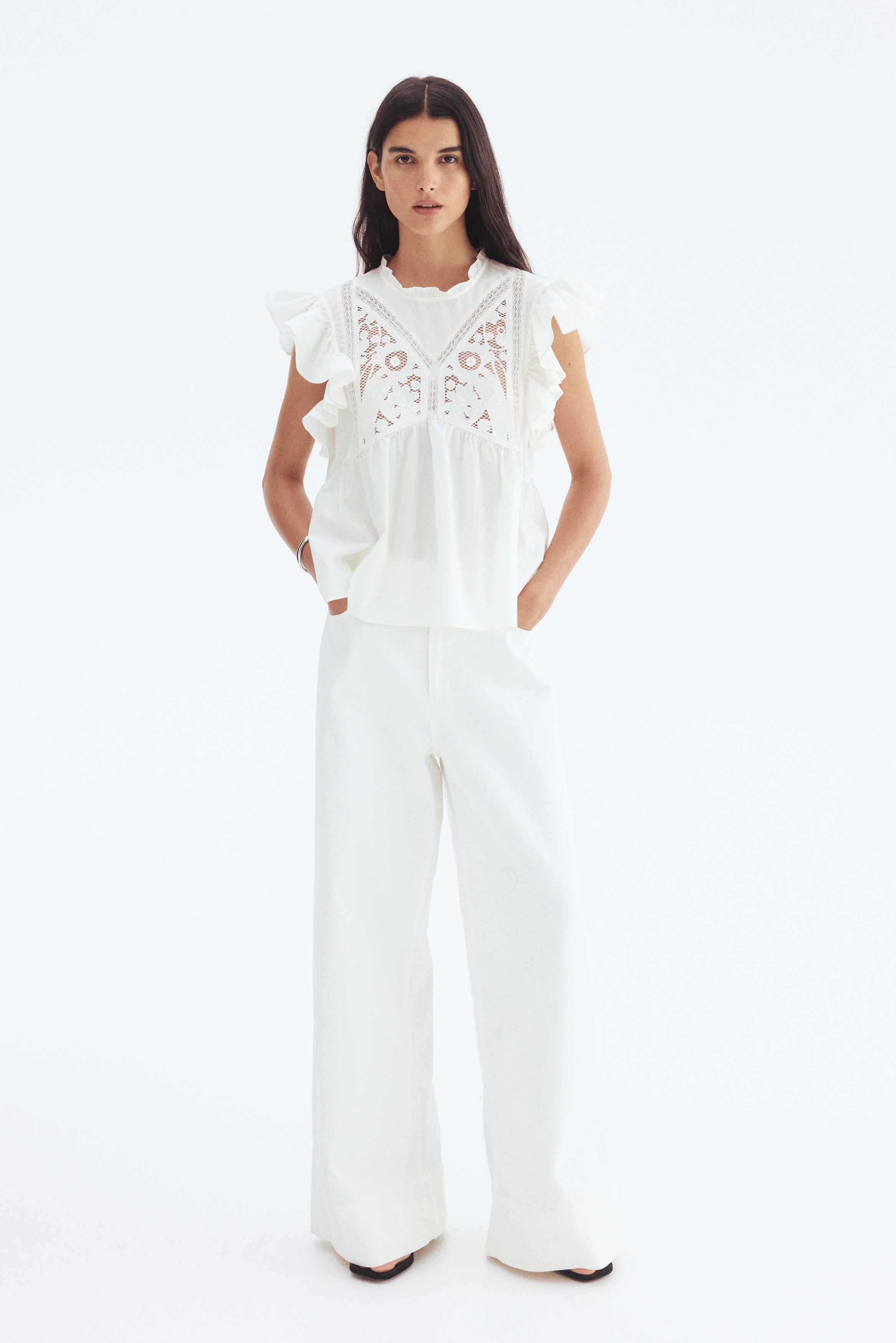 Embroidered cotton blouse