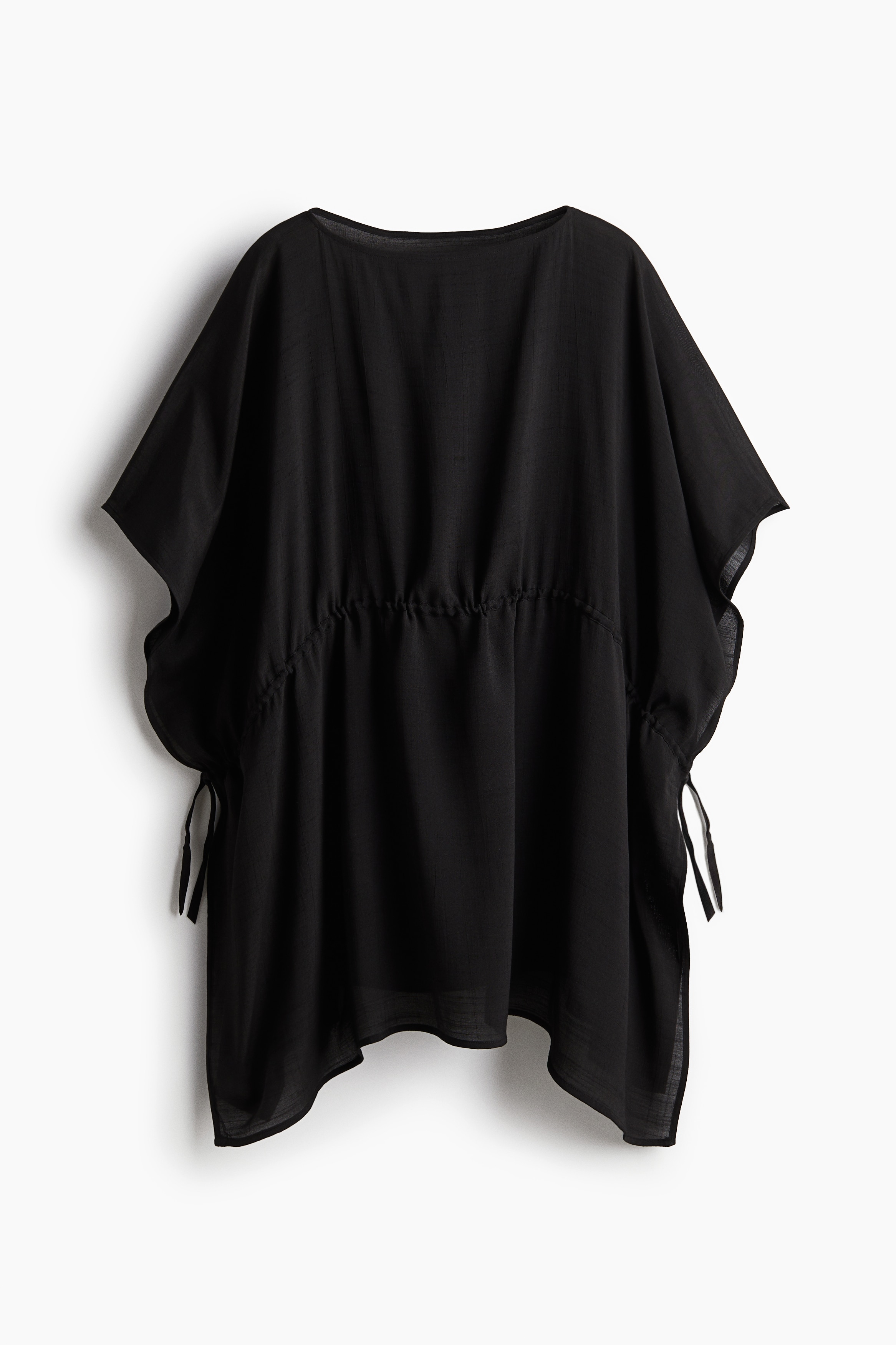 Caftan de plajă - Negru/Verde/motive/Alb/motive roșii