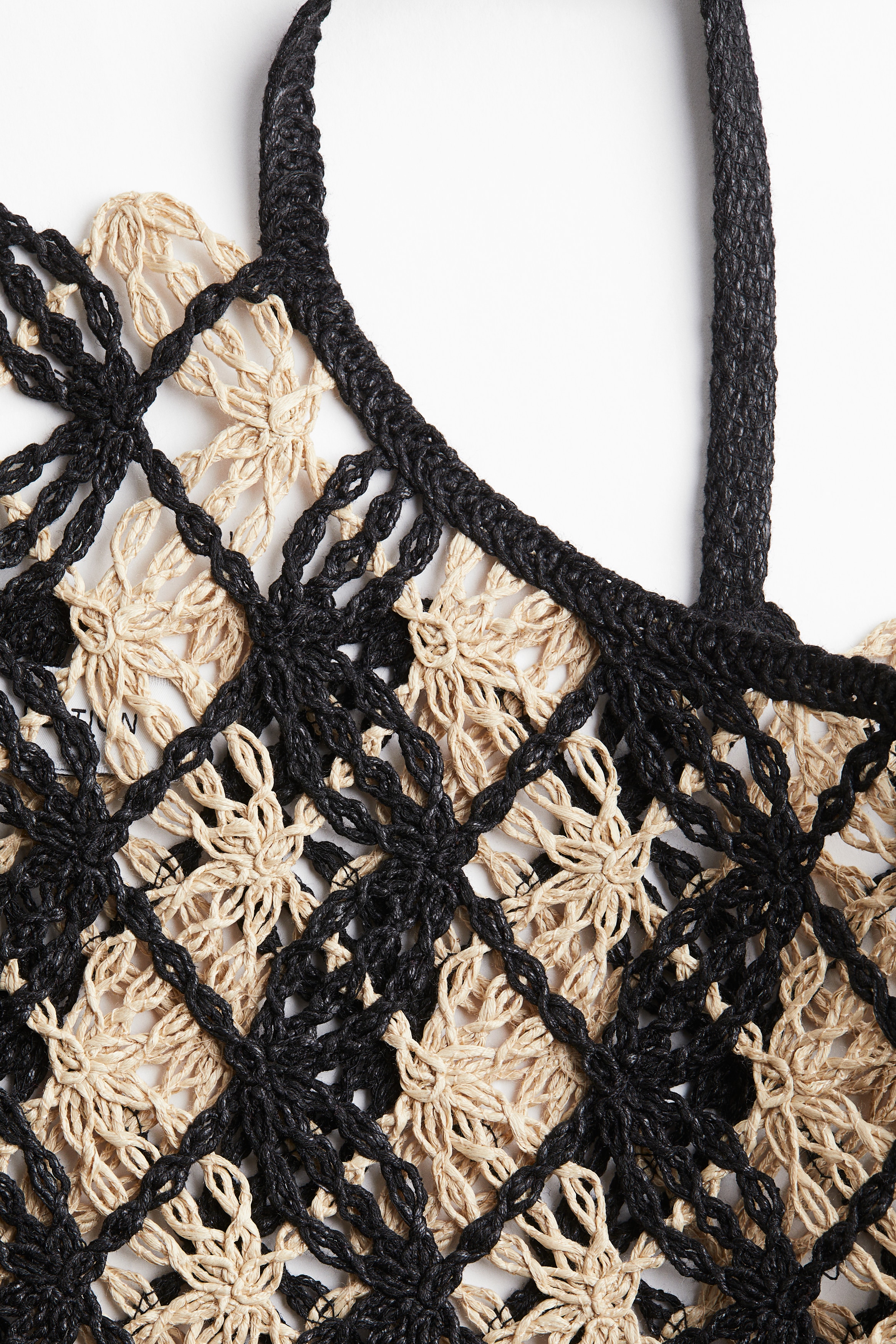 Crochet-look strappy top