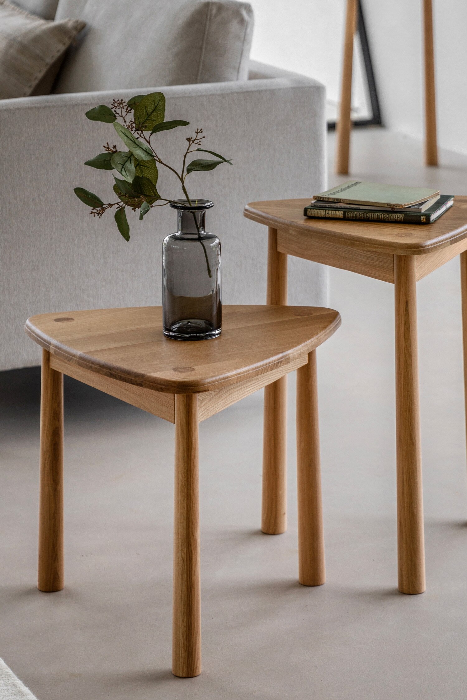 Wooden Nest Of 2 Tables - Light Wood