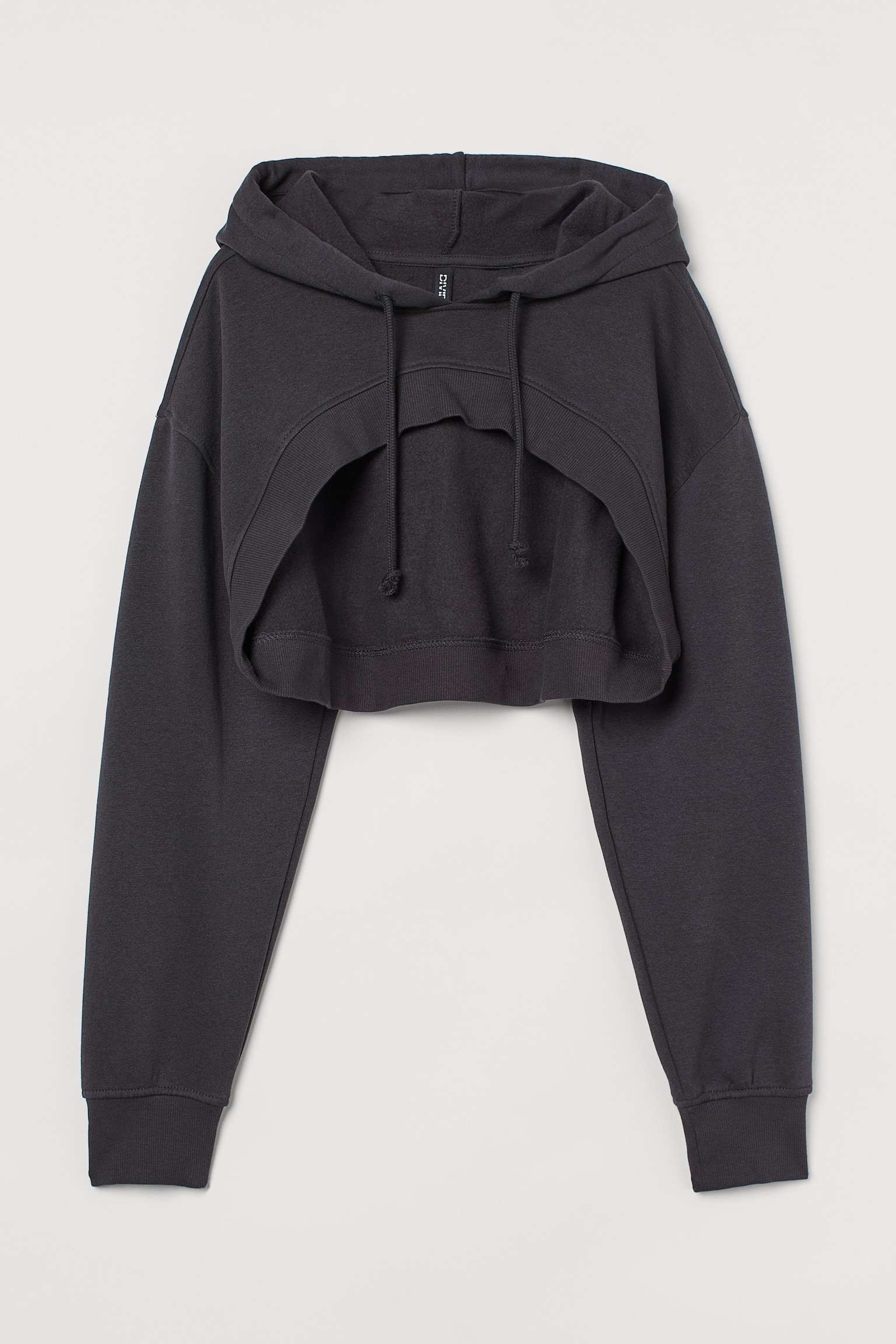 Cropped hoodie - Dark grey