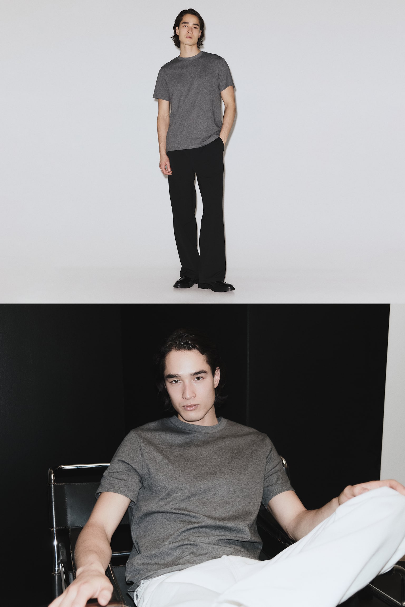 Футболка Cooling Regular Fit - Темно-сірий меланж/Коричневий/Чорний/Білий/Темно-синій - 7