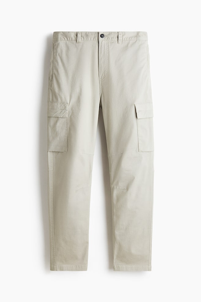 Pantalon cargo classique - Beige clair/Vert kaki - 1