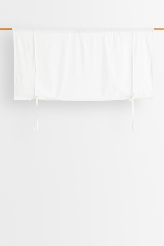 Linen-blend roll-up curtain - White/Light beige/Light greige/Sage green - 2