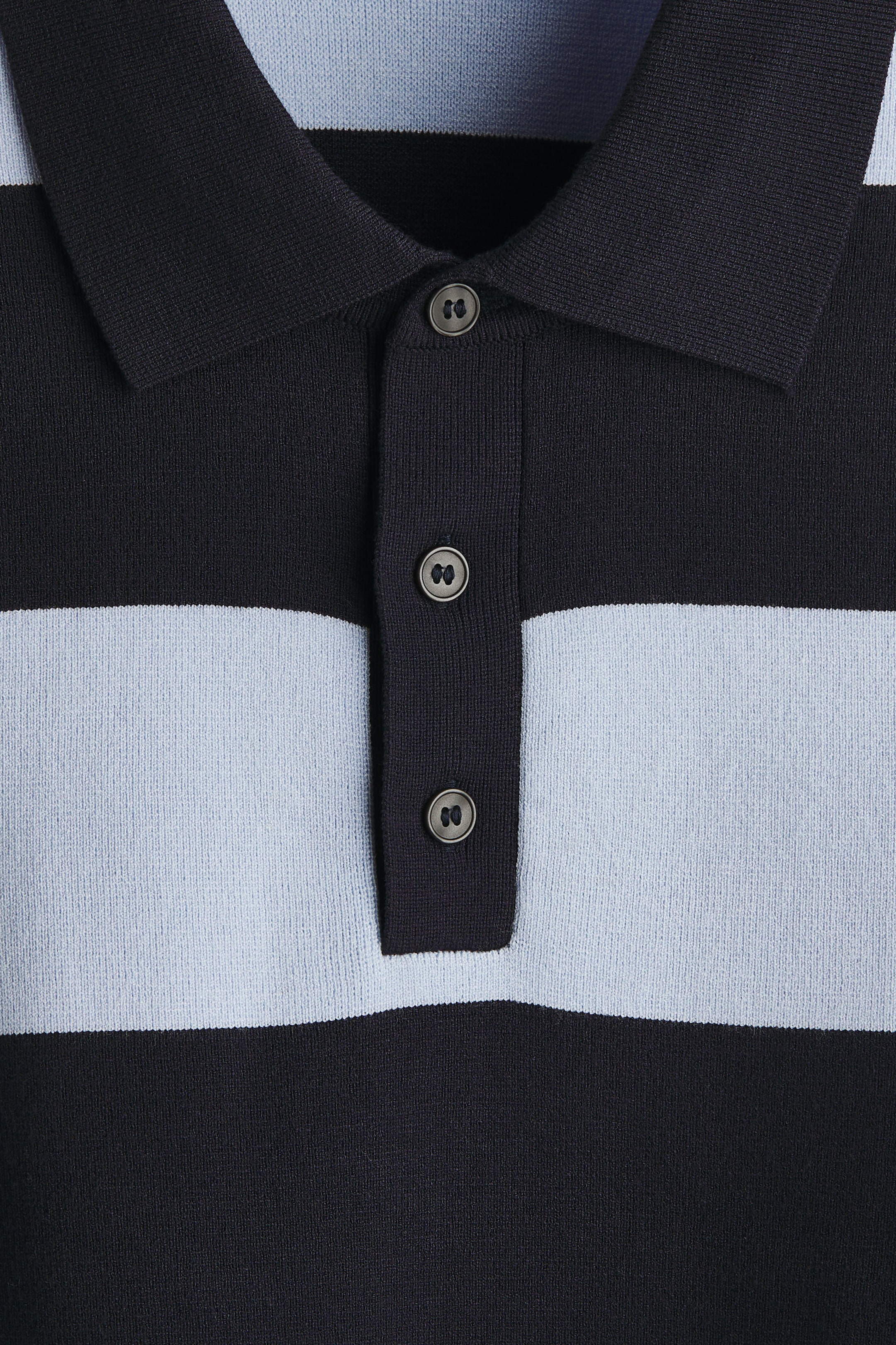 View larger image: Regular Fit Polo shirt - Navy blue/Striped - Men | H&M US 6