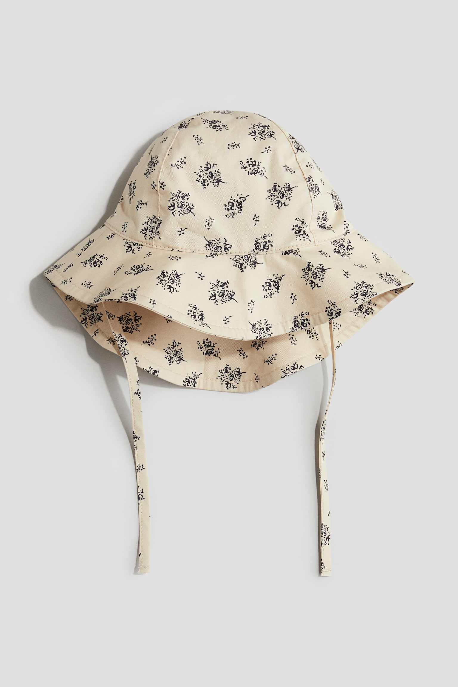 Patterned cotton sun hat - Cream/Floral - 1