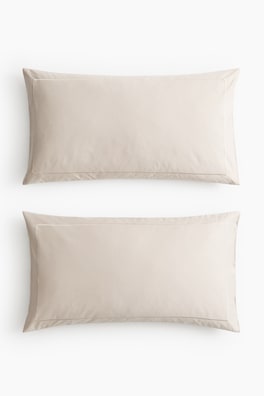 2-pack cotton sateen pillowcases