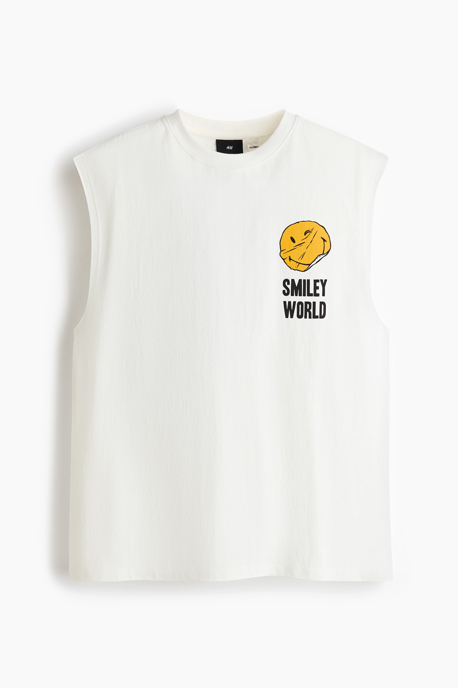 ルーズフィット プリントコットンタンクトップ - クリーム／SmileyWorld®/ベージュ／SmileyWorld®/ダークブラウン／SmileyWorld® - 1
