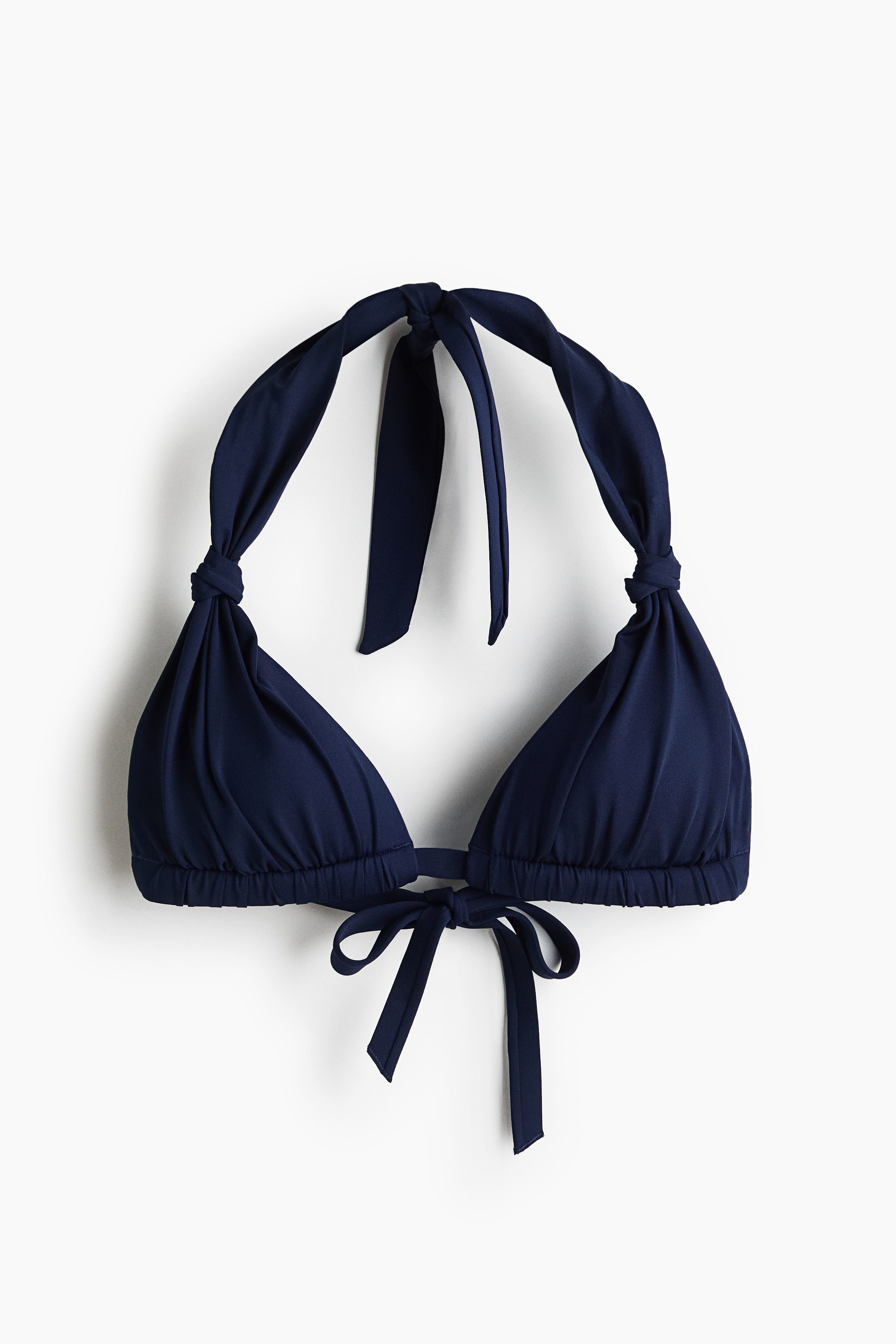 Triangel-Bikinitop mit Push-up - Dunkelblau/Cremefarben/Polka Dots/Blau/Schwarz