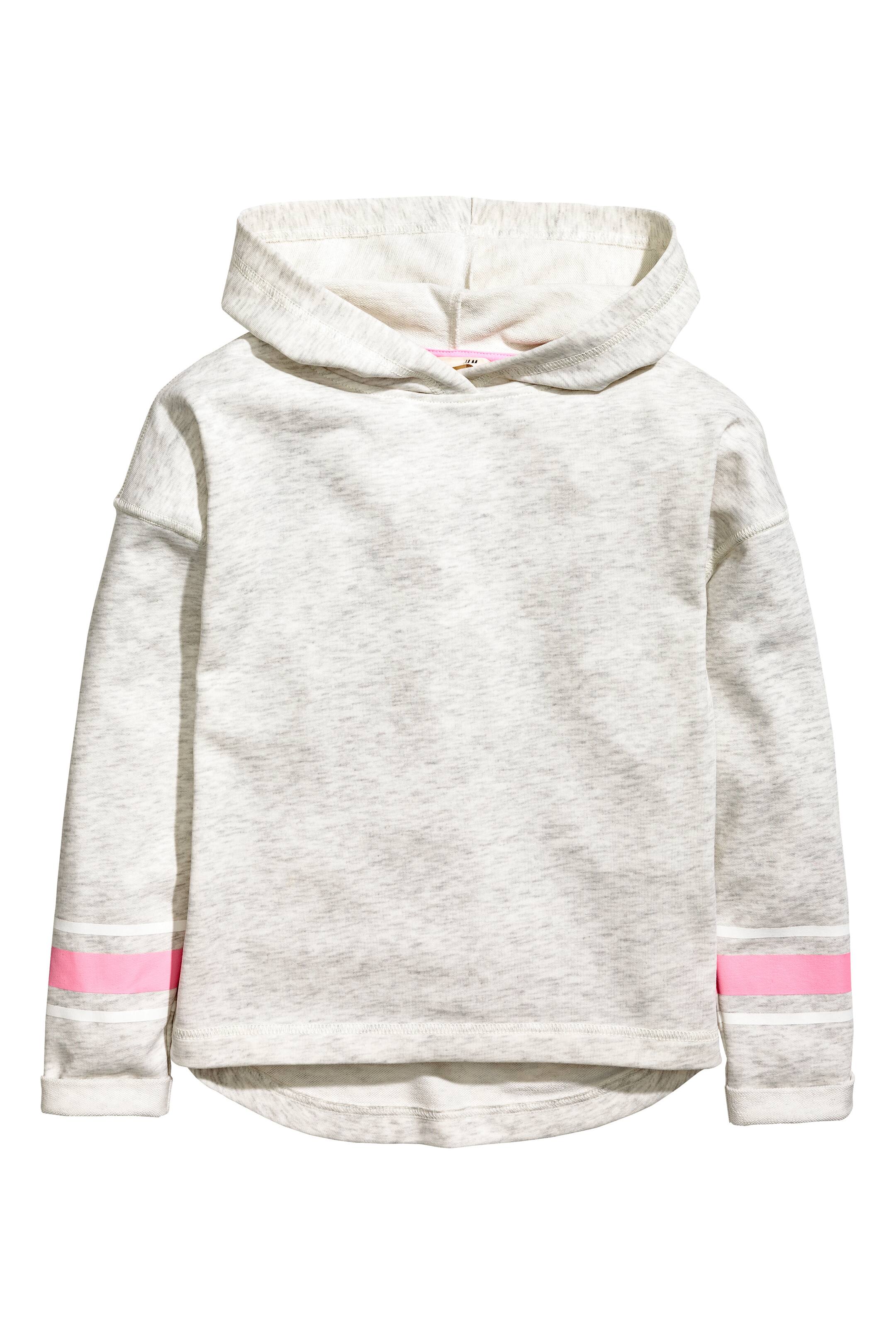 View larger image: Marled hooded top - Light grey marl - Kids | H&M GB 1