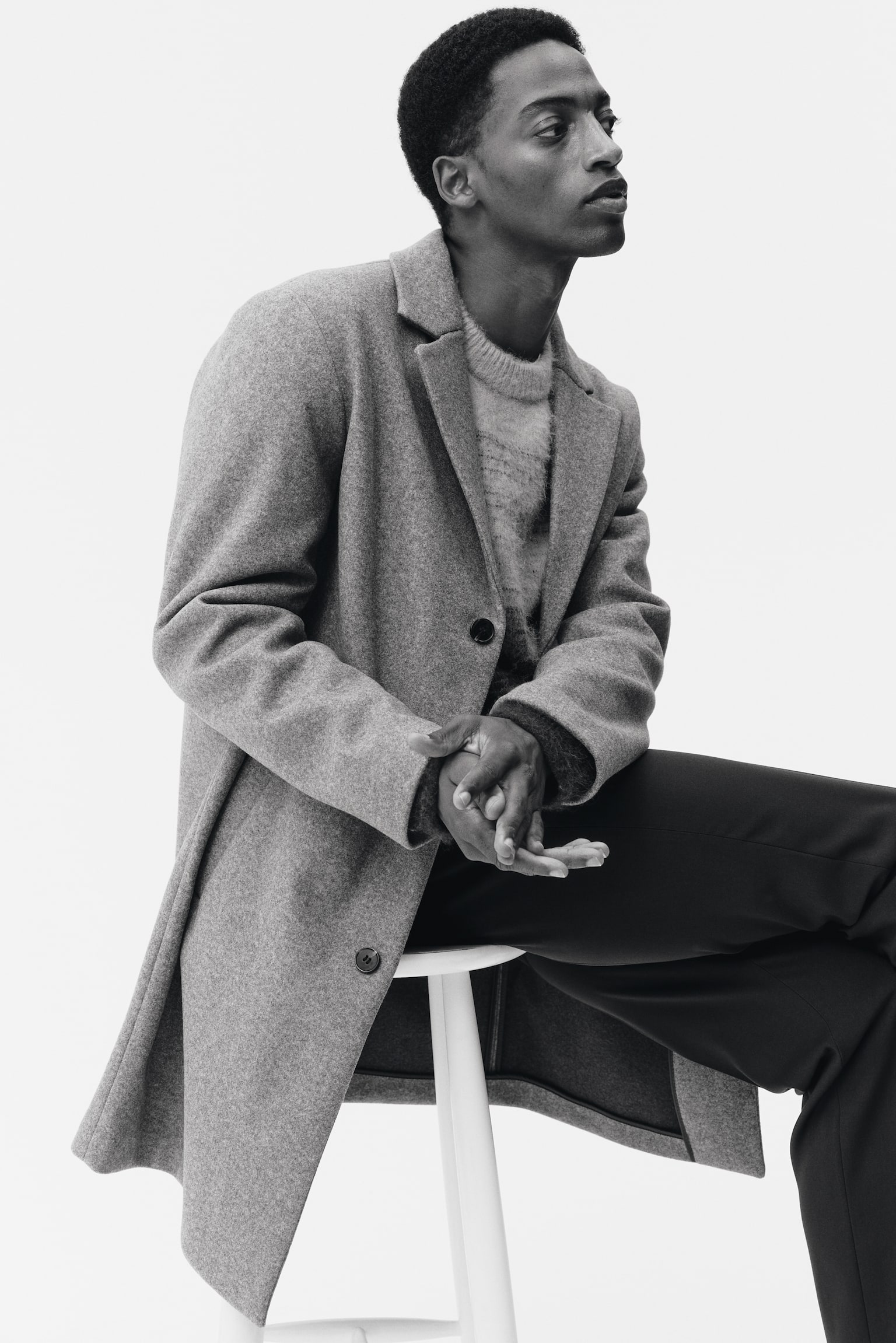 Jednoradový kabát - Beige/Béžová/Tmavohnedá/Čierna/Sivá - 7