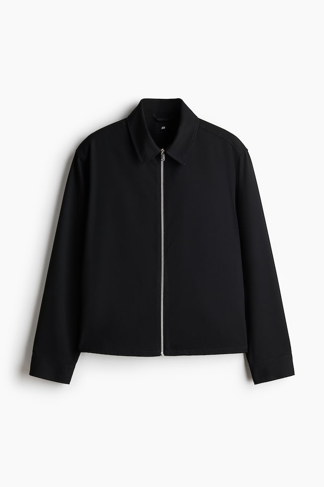 Overshirt aus Twill - Schwarz/Dunkelgrau - 1