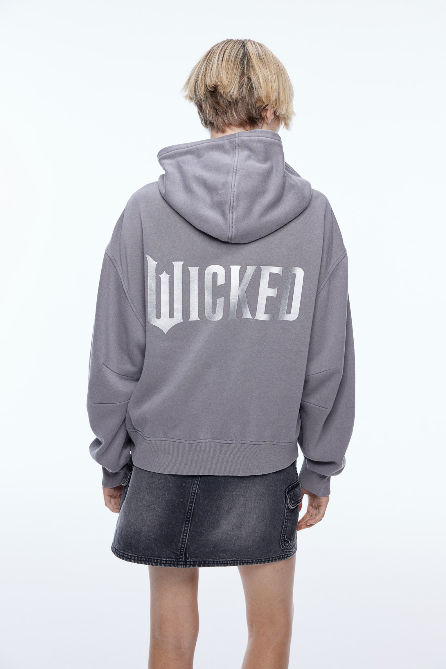 Print Zip Up Hoodie - Grey/Wicked - 7