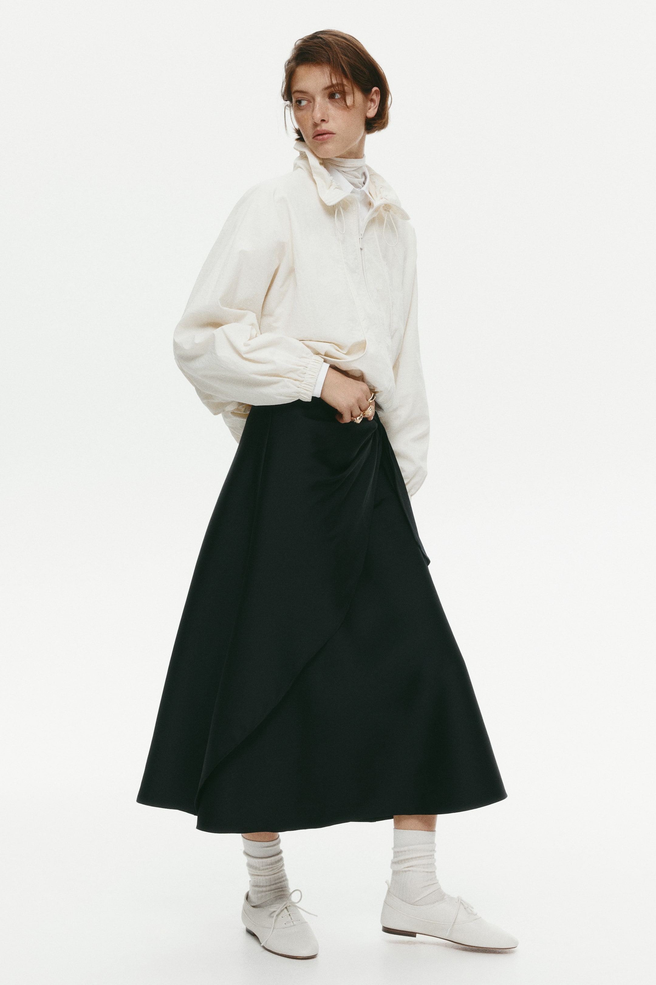 View larger image: Tie-detail A-line skirt - Black - Ladies | H&M 1