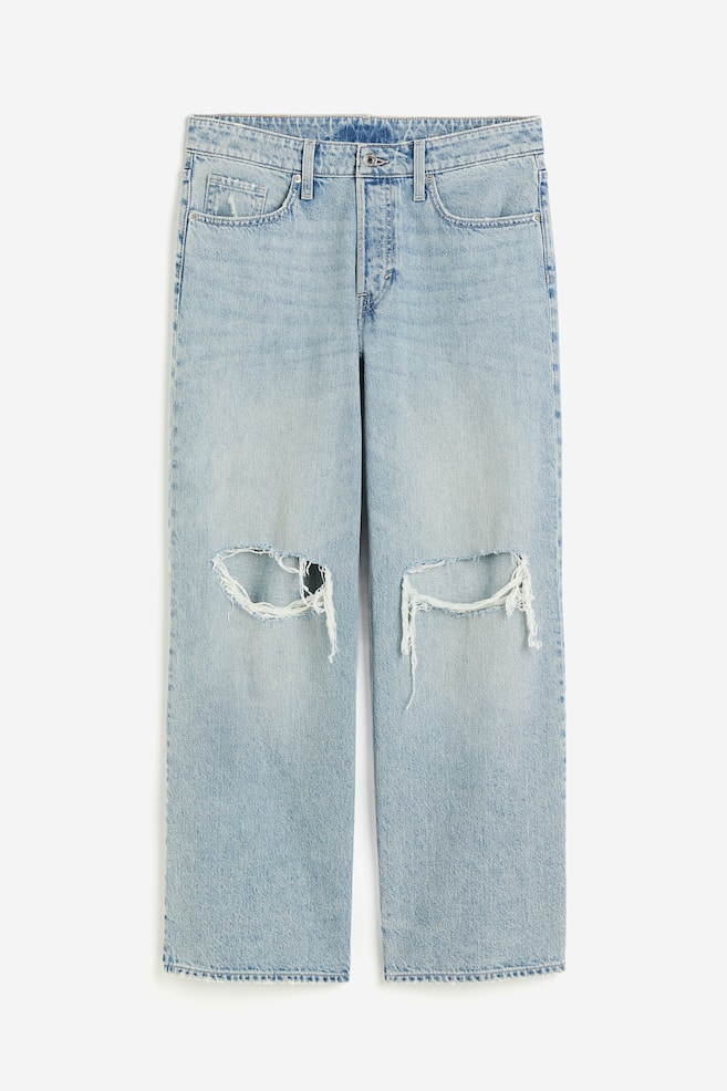 Baggy Wide Low Jeans - Lys denimblå/Lys denimblå/Beige/Hvid/Sart denimblå - 2