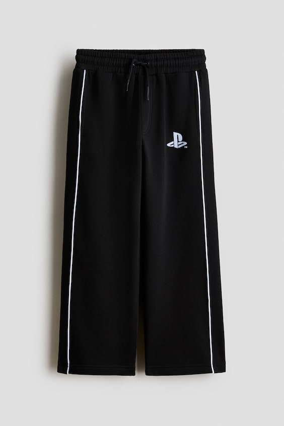Детские брюки H&M Brushed-Inside Joggers with Printed Motif