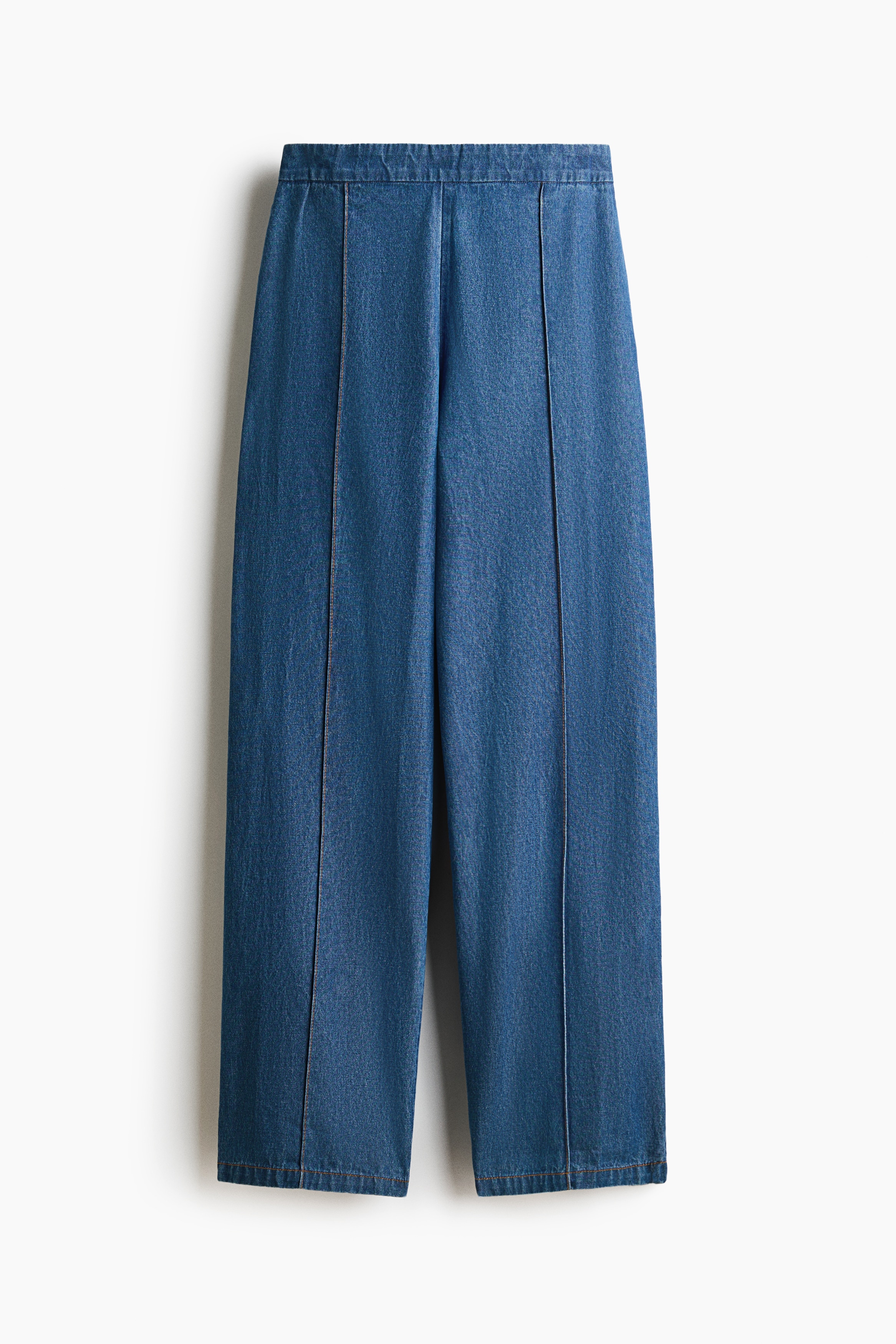 Denim pull-on trousers - Dark denim blue/Dark denim blue