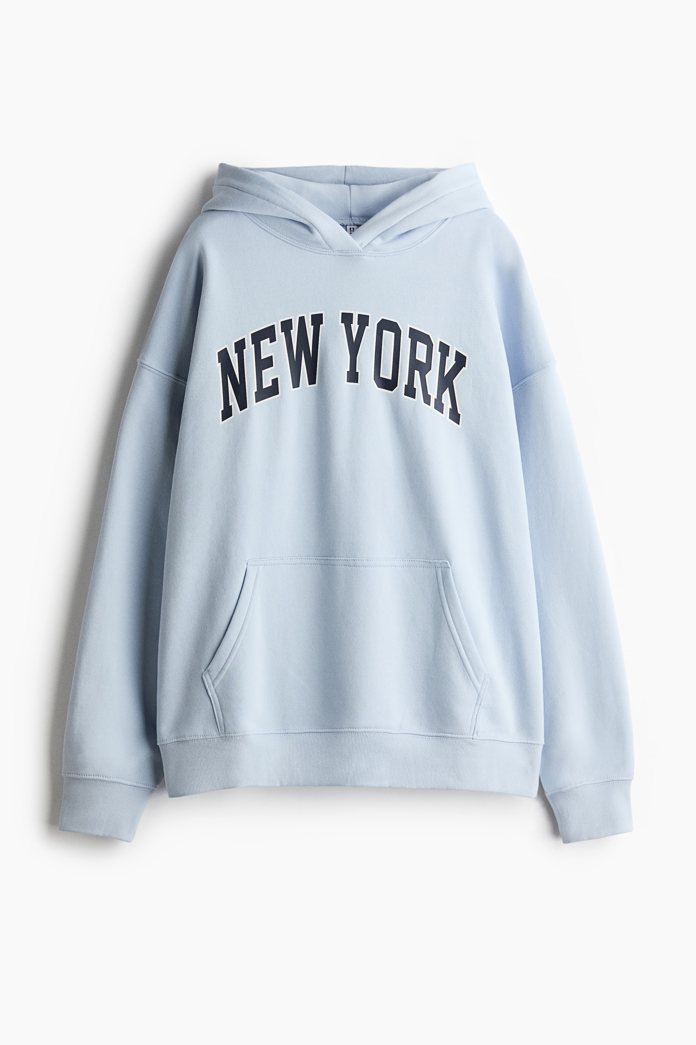 Oversized hoodie - Light blue/New York/Black