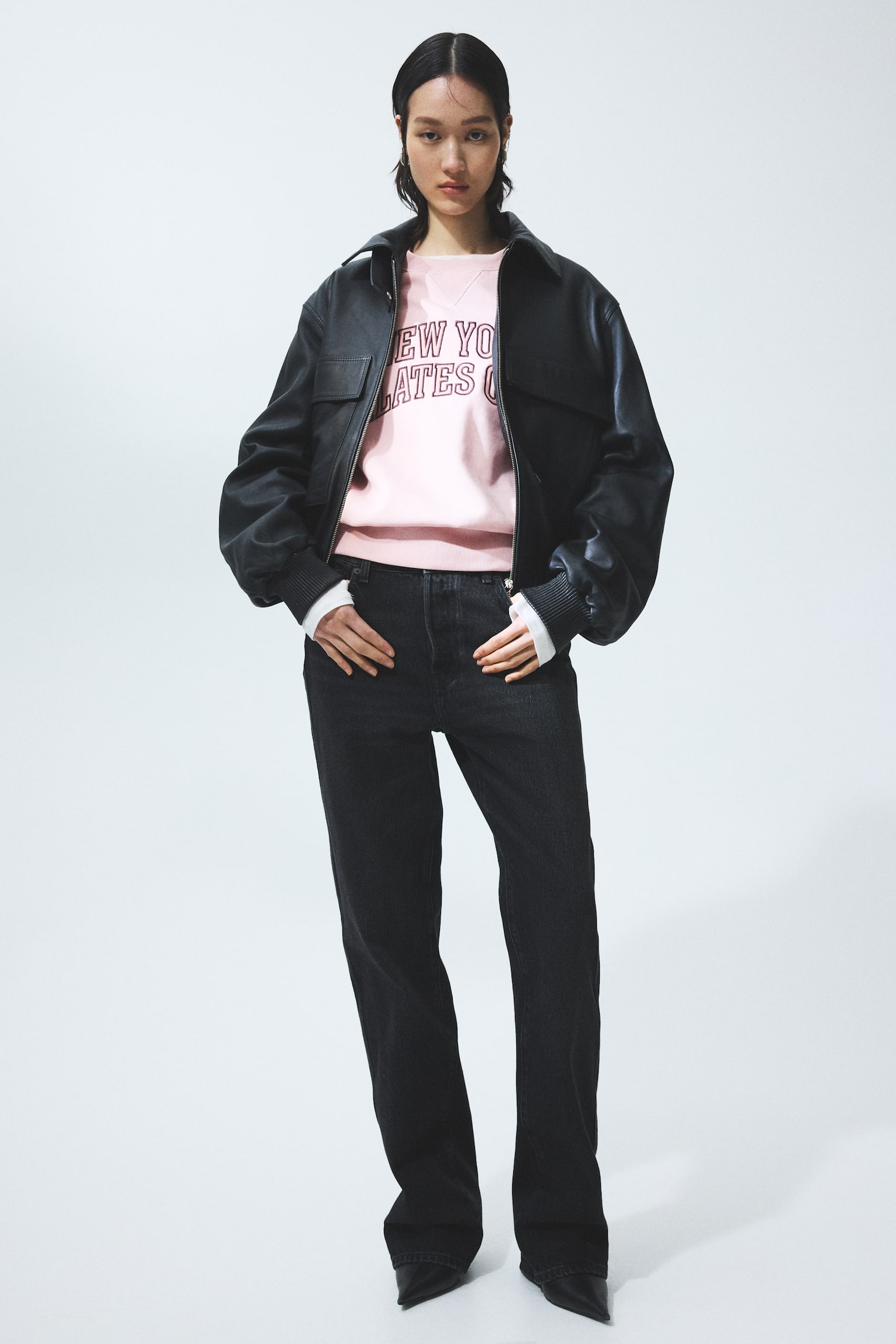 Motif-detail sweatshirt - Light pink/Pilates/Beige/Atelier/Dark green/Chicago/Grey marl/Alto Mare/White/Athlétisme - 5