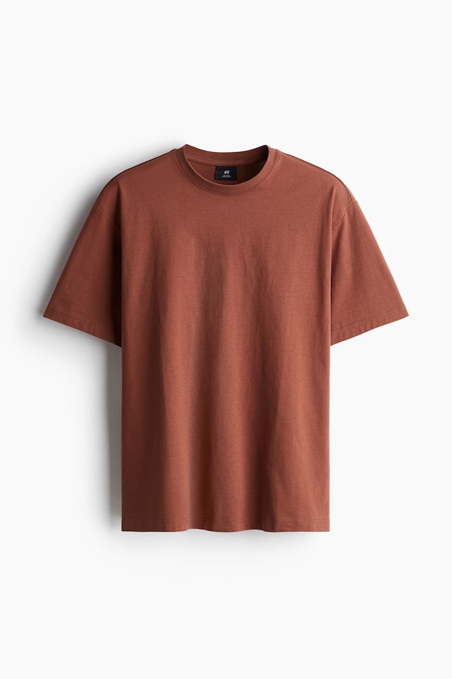 T-shirt Loose Fit - Arancione scuro/Light sage green - 1