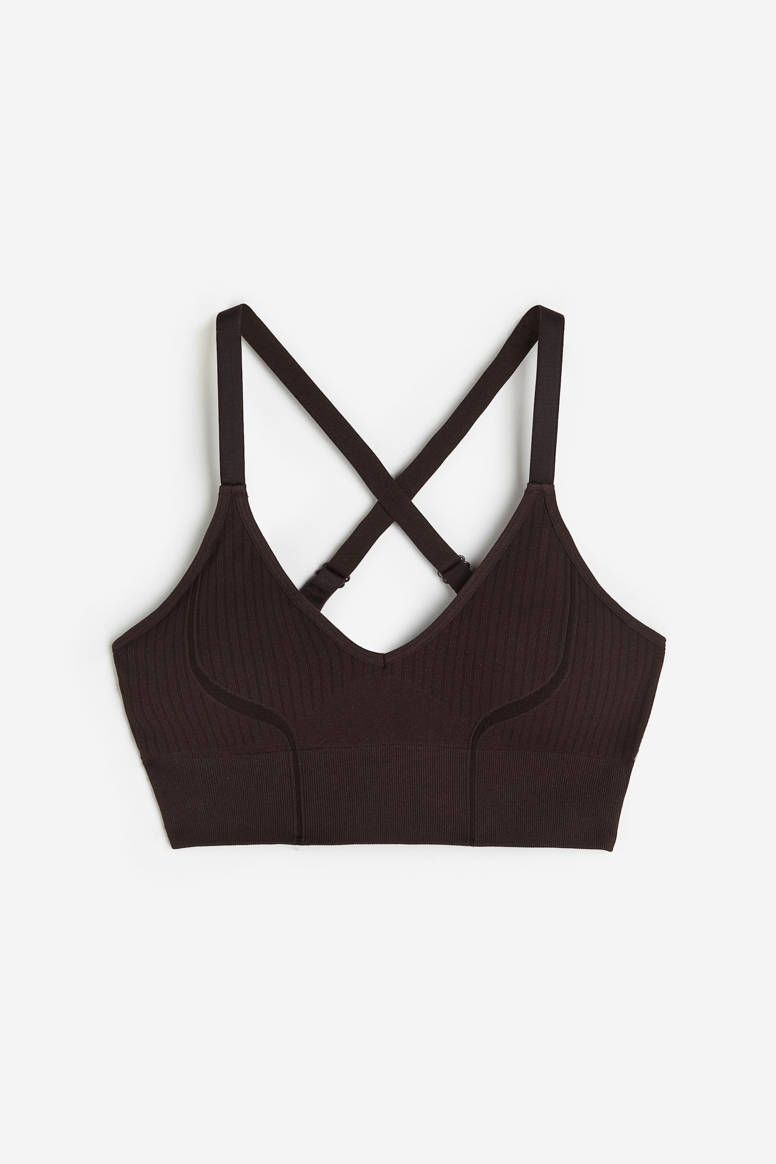 Seamless Medium Support Sports Bra In DryMove™ - Dark brown/Dusty yellow/Black/Black/Greige marle/Light purple/Light pink/Dusty purple/Black/Light khaki green/White - 1