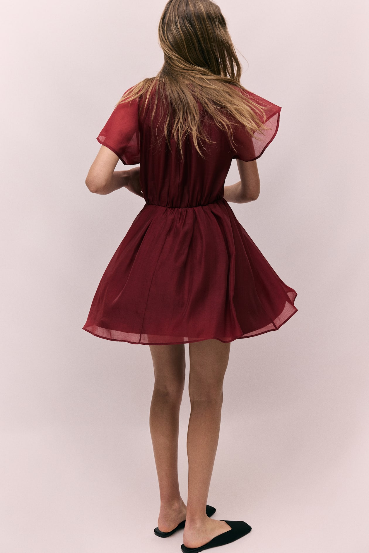 Butterfly-Sleeved Dress