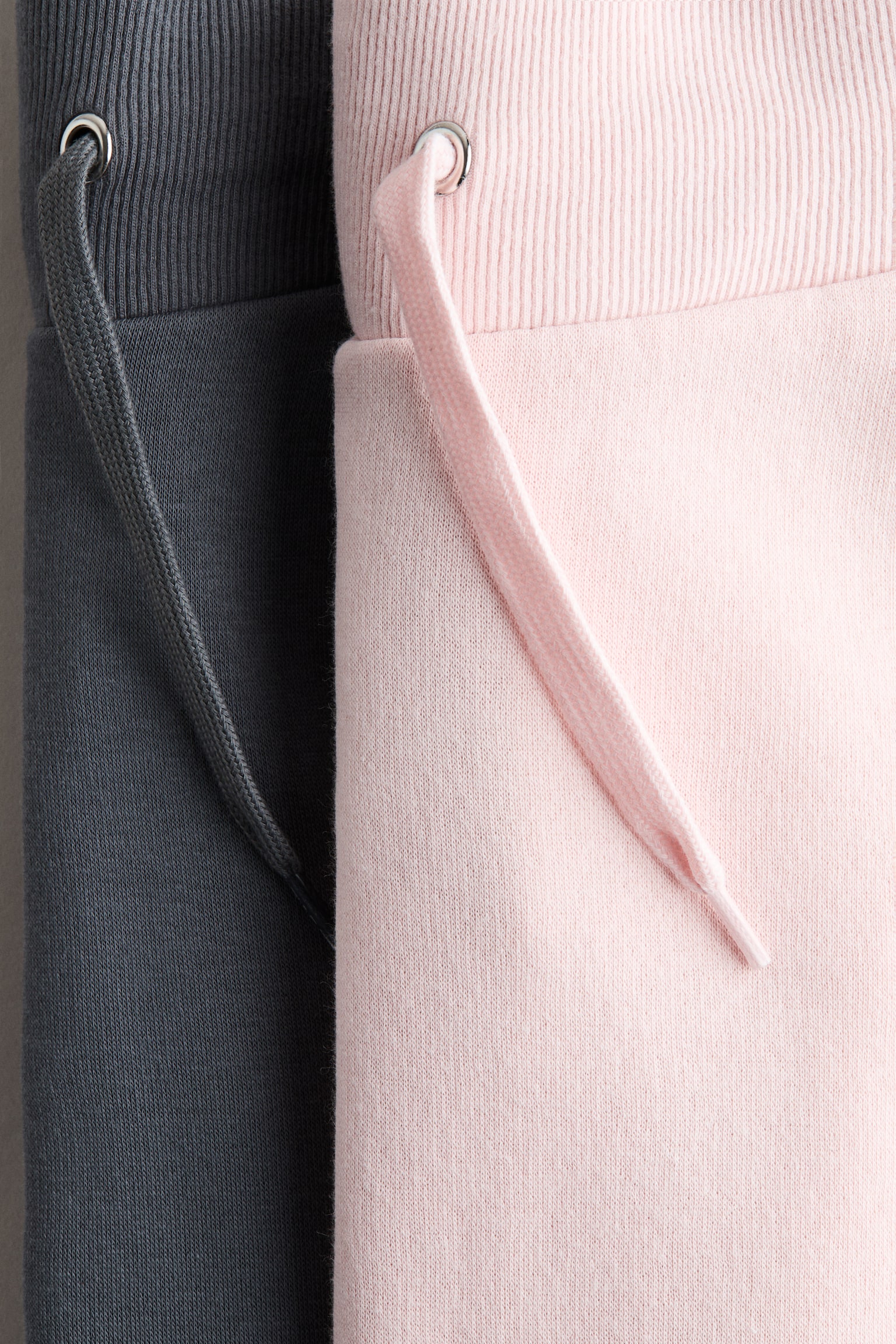 Set van 2 uitlopende joggers - Lichtroze/donkergrijs/Zwart/lichtgrijs/Lichtbeige/lichtbruin - 2