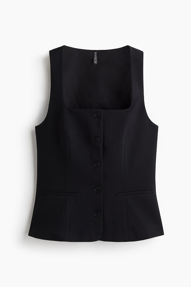 Tailored waistcoat - Black/Light beige/Grey - 1