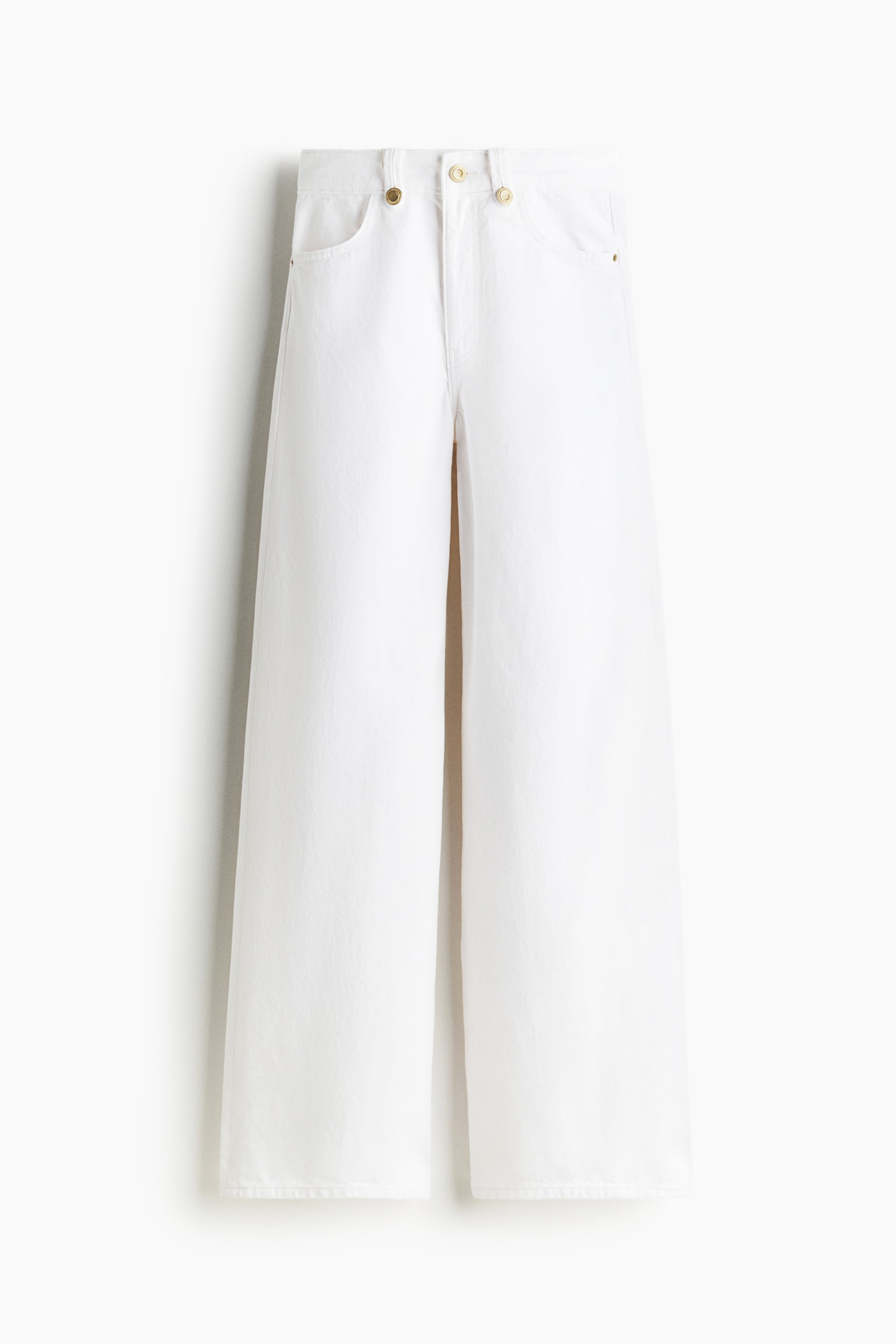 Женские джинсы H&M Wide High, цвет: Белый — фото 1