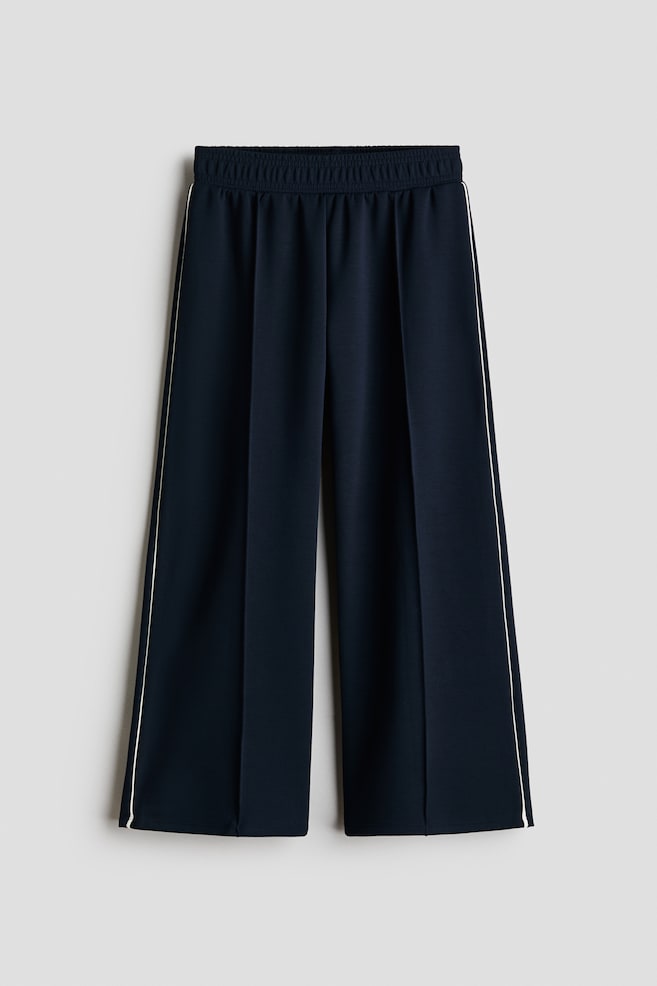 Wide-Leg Scuba Joggers - Navy blue/Dark red - 1