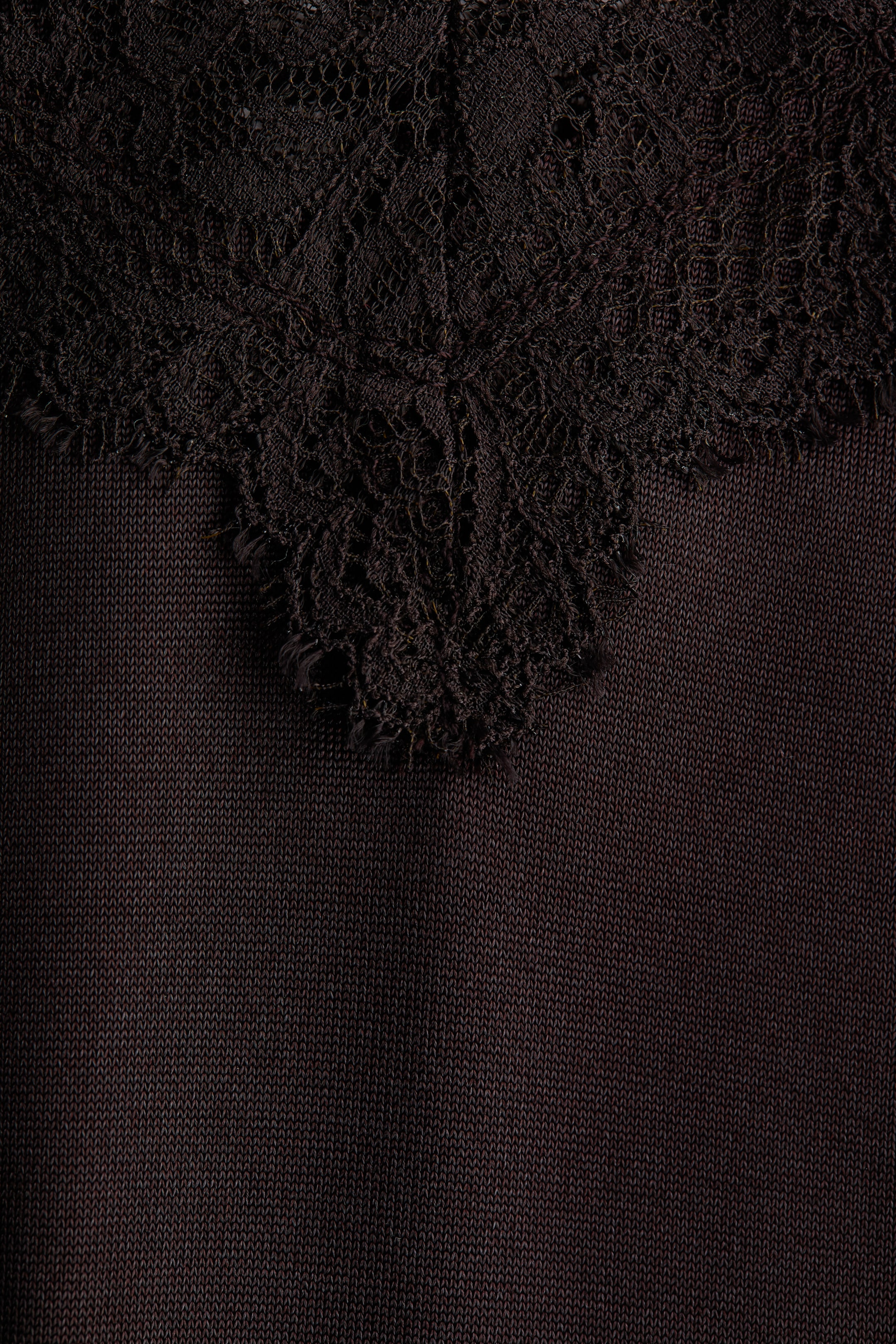 View larger image: Lace-Trimmed Slip Dress - Dark brown - Ladies | H&M CA 2