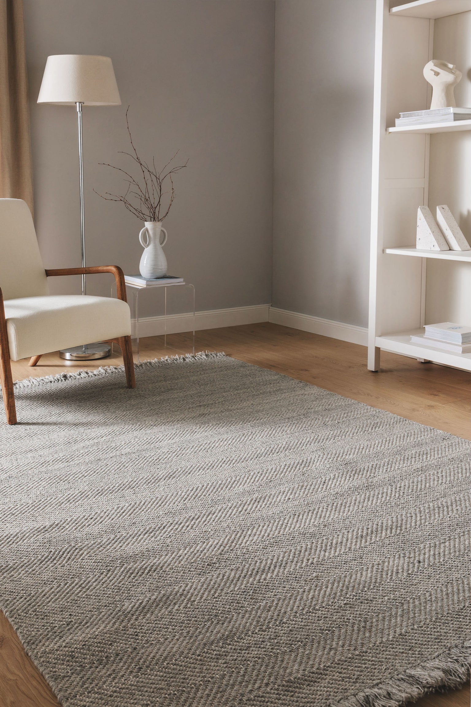 Tapis De Laine Lars - Gris Clair/Crème/Beige - 2